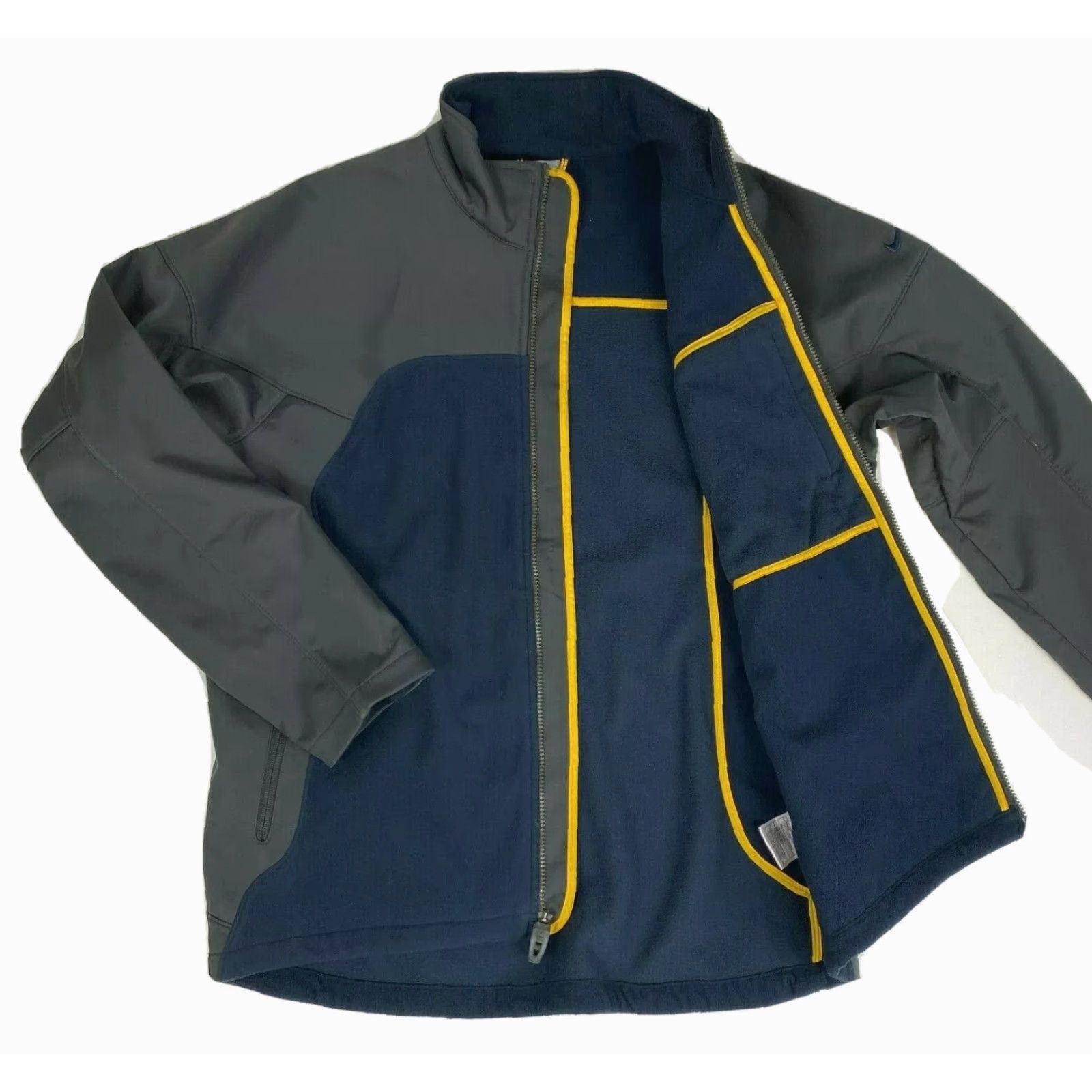 Nike Nike Vintage Fleece Full Zip Jacket Mens L Gray & Blue Y2K Soft Shell Mid-Length Redundant? Size US L / EU 52-54 / 3 - 3 Thumbnail
