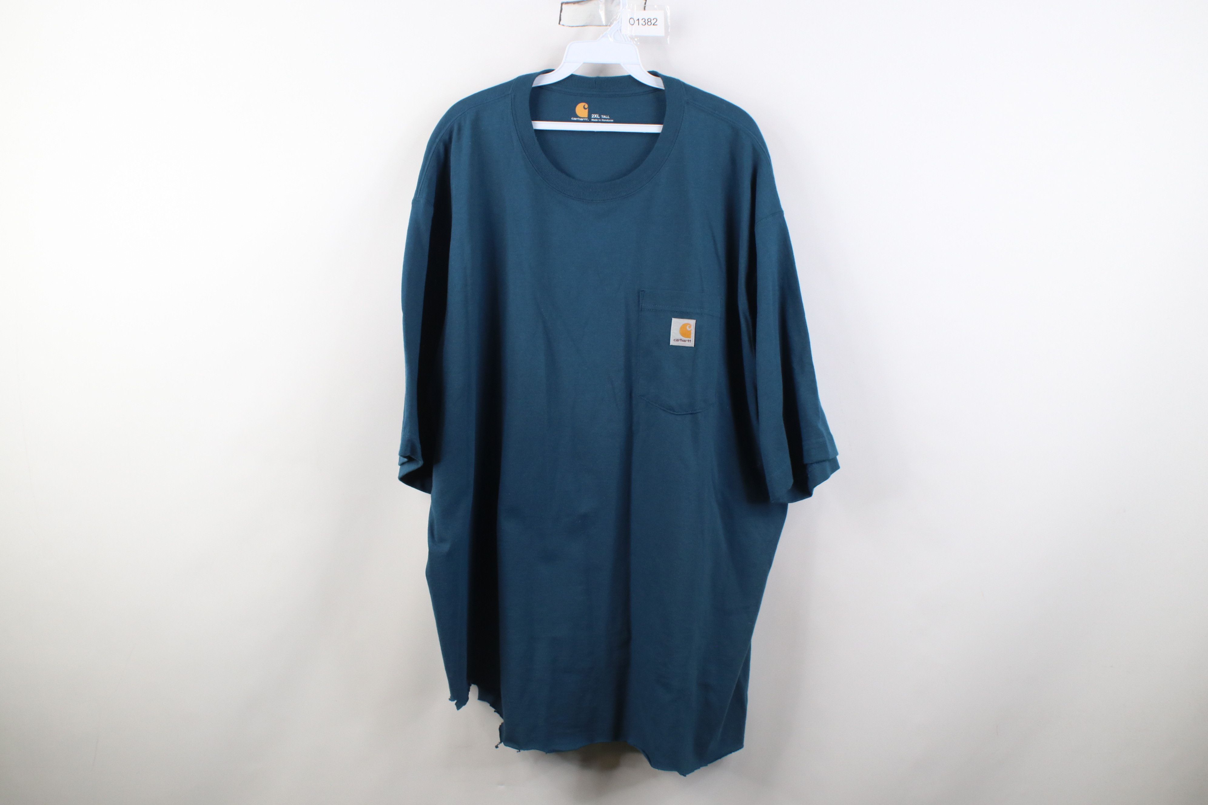 Carhartt Vintage Y2K Carhartt Heavyweight Cotton Pocket T-Shirt Blue Size US XXL / EU 58 / 5 - 1 Thumbnail