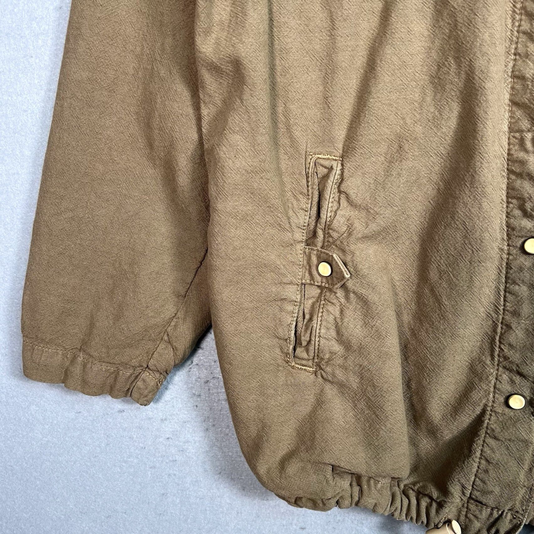 Zara Zara Military Shirt Jacket Womens Medium Brown Long Sleeve Linen Blend Size M / US 6-8 / IT 42-44 - 5 Thumbnail