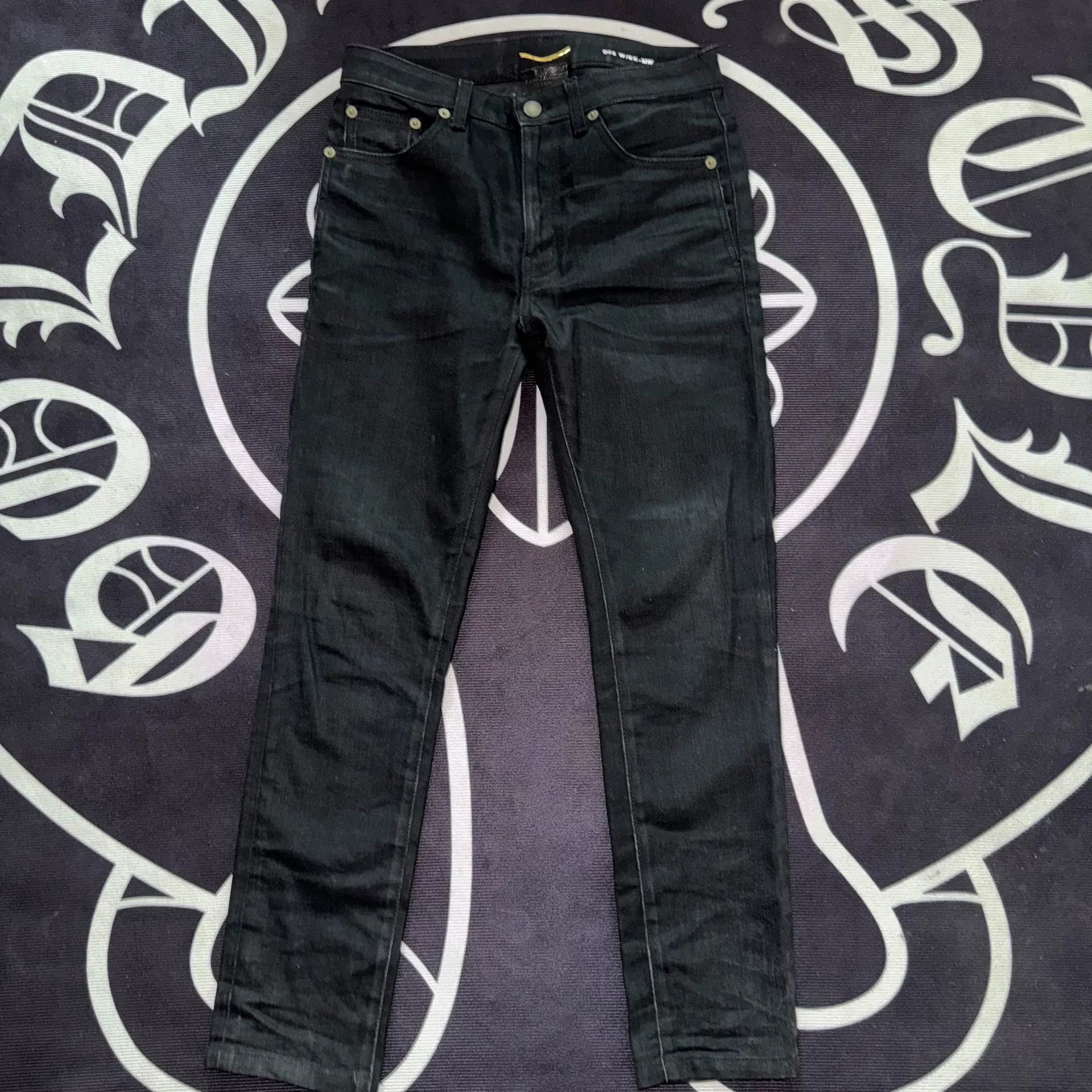 Saint Laurent Paris Saint Laurent SLP 18FW Waxed Jeans Size US 27 - 1 Thumbnail