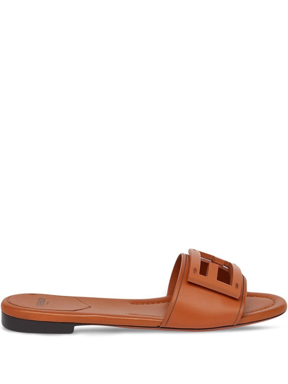 Fendi BAGUETTE LEATHER SLIDES Size US 7.5 / IT 37.5 - 1 Thumbnail