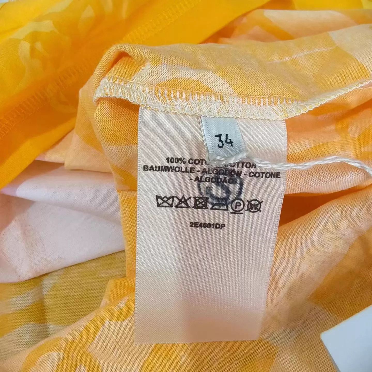 Hermes Hermes Yellow Silk Harness 34 SS Tee New with tags Size XS / US 0-2 / IT 36-38 - 4 Thumbnail