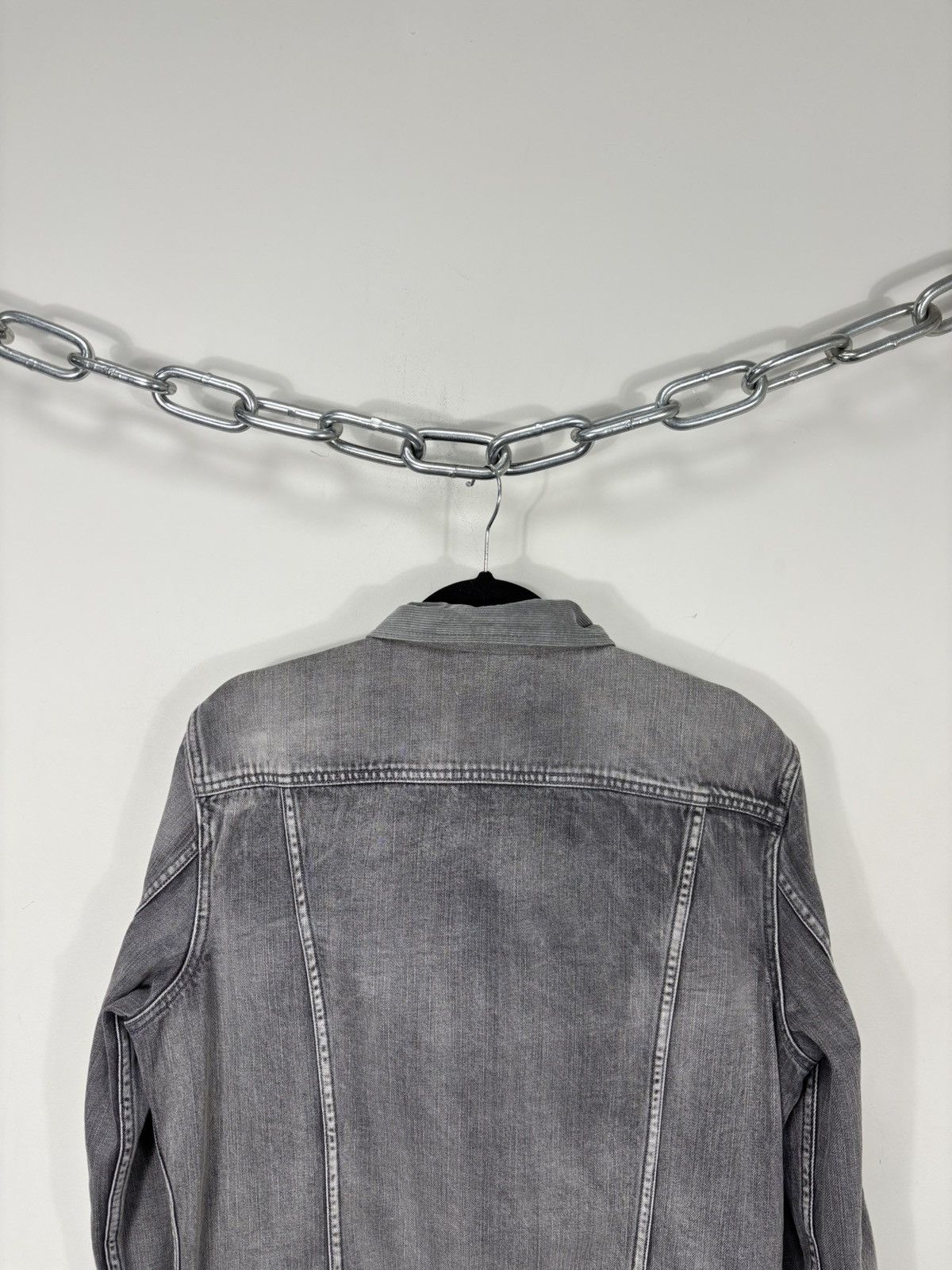 Allsaints AllSaints Men’s Grafton Washed Grey Denim Jacket Size US L / EU 52-54 / 3 - 16 Thumbnail