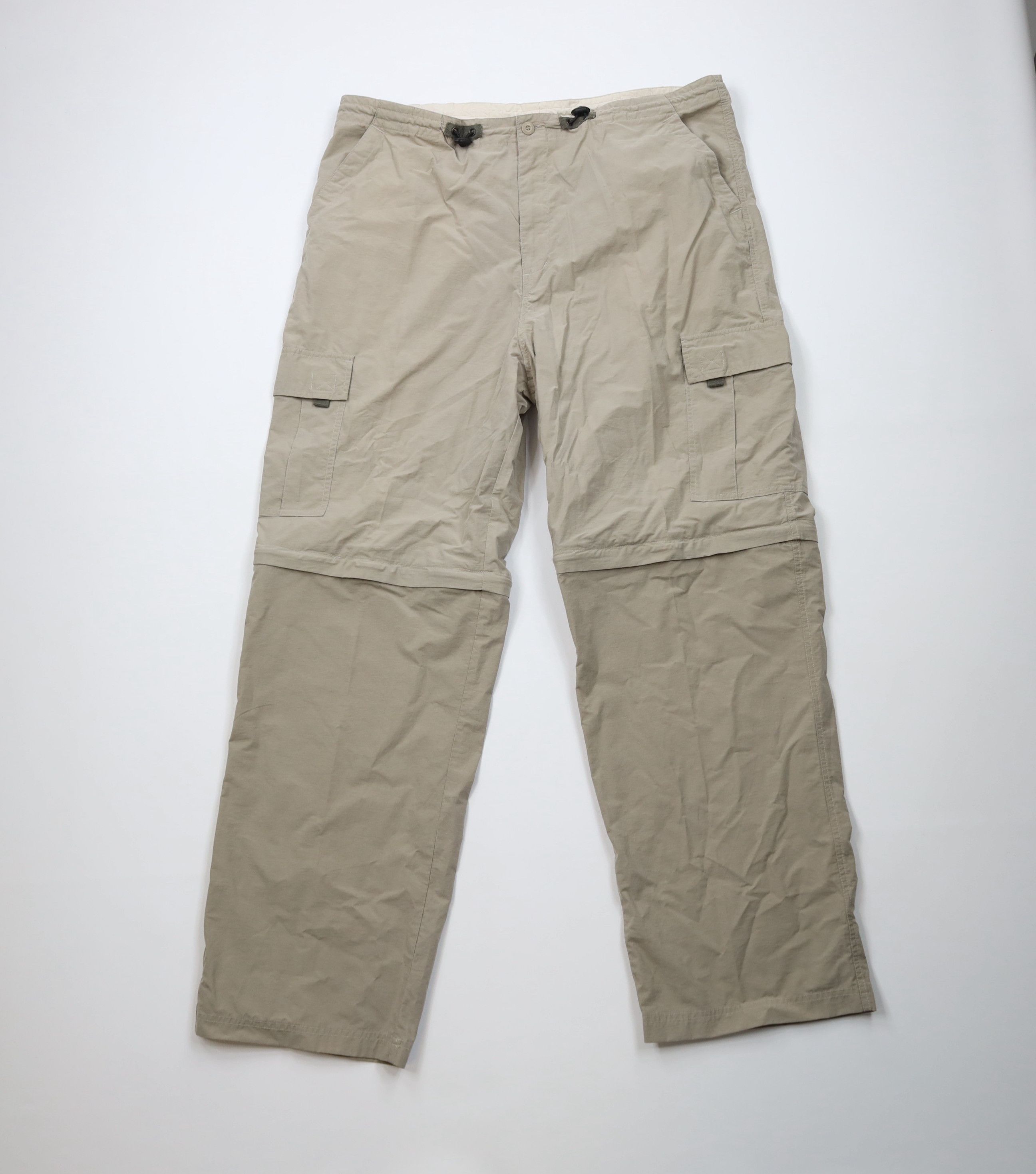 Vintage Vintage 90s Streetwear Wide Leg Cargo Pants Shorts Beige Size US 38 / EU 54 - 1 Thumbnail