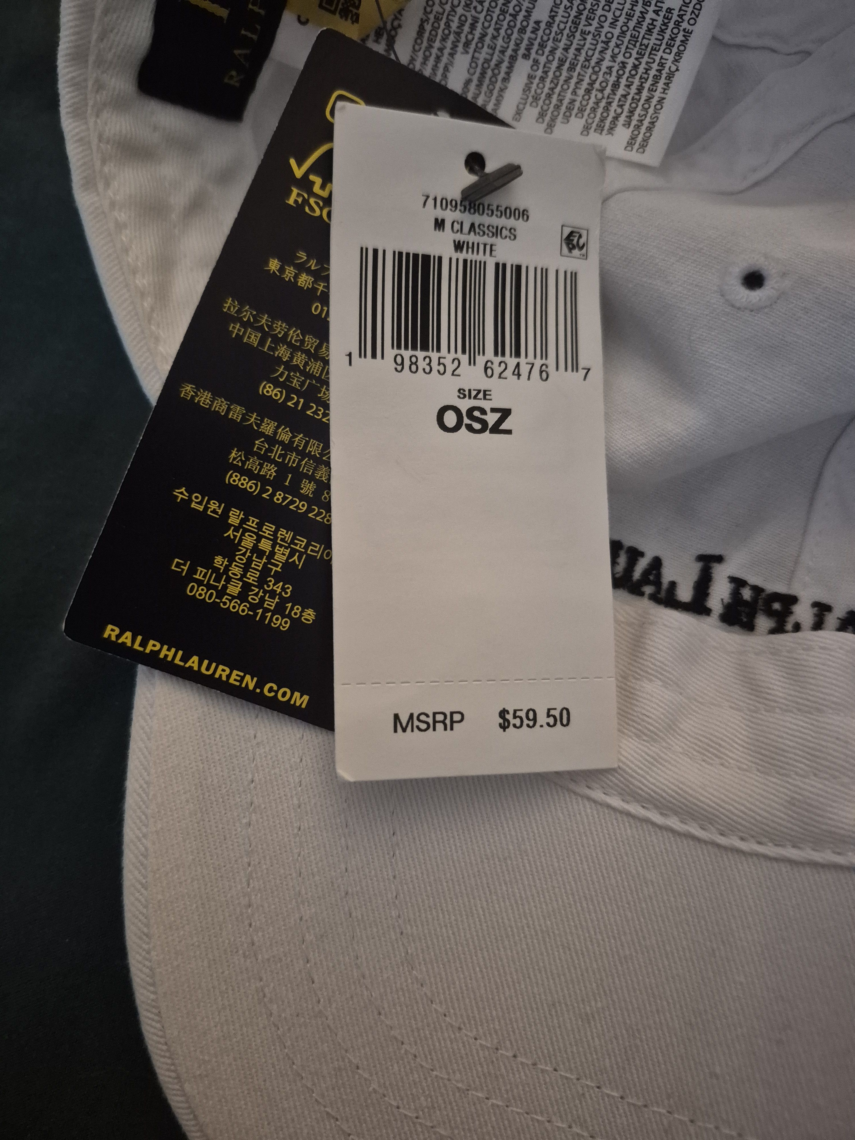Polo Ralph Lauren Ralph Lauren Polo Hat White BNWT Size ONE SIZE - 4 Thumbnail