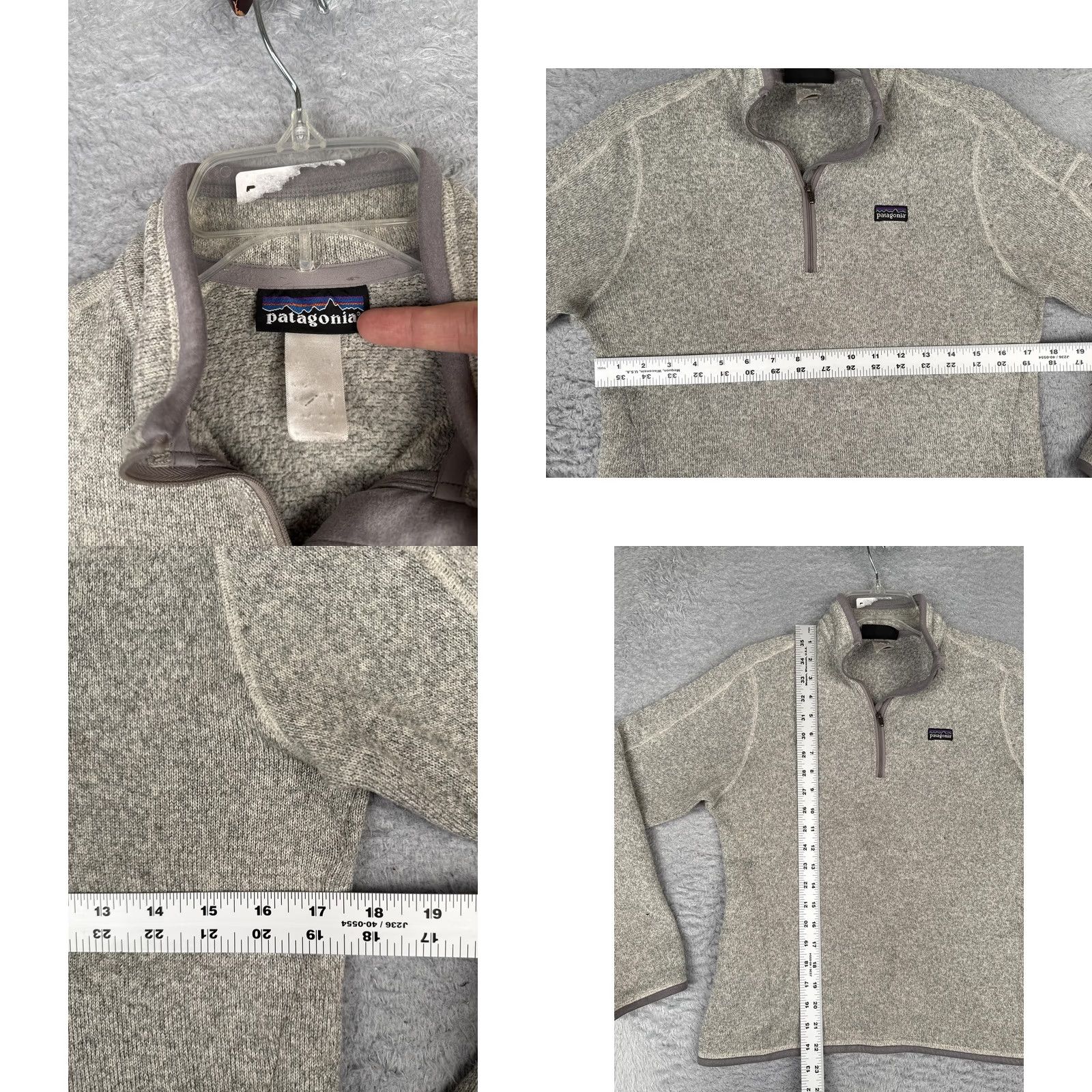 Patagonia Patagonia Sweater Womens Small Gray Fleece Pullover 1/4 Zip Raglan Sleeve Mock Neck Pullover Casual Winter Outdoor Logo Pocket Size S / US 4 / IT 40 - 8 Thumbnail