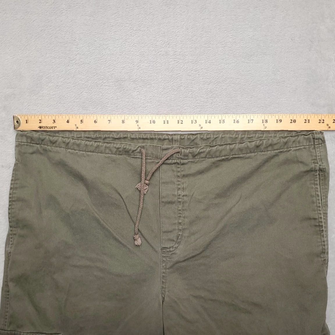 Vintage VINTAGE Utility Wear Cargo Pants Men L Beige Baggy Y2K Skate 90s Drawstring Cargo Pocket Slash Pocket Casual Men's Pants Size US 33 - 7 Thumbnail
