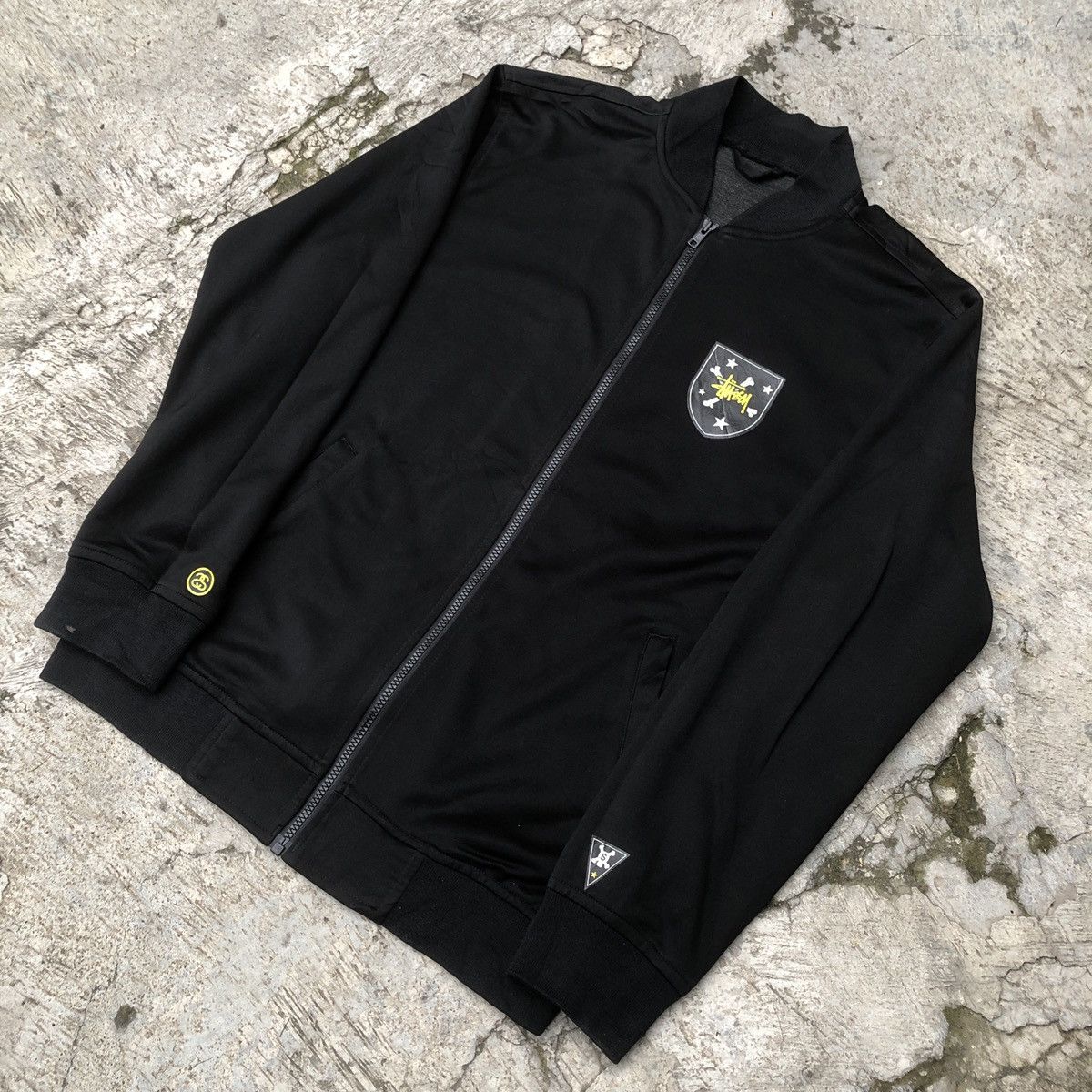 image of Stussy Tracktop Jacket in Black, Men's (Size XL)