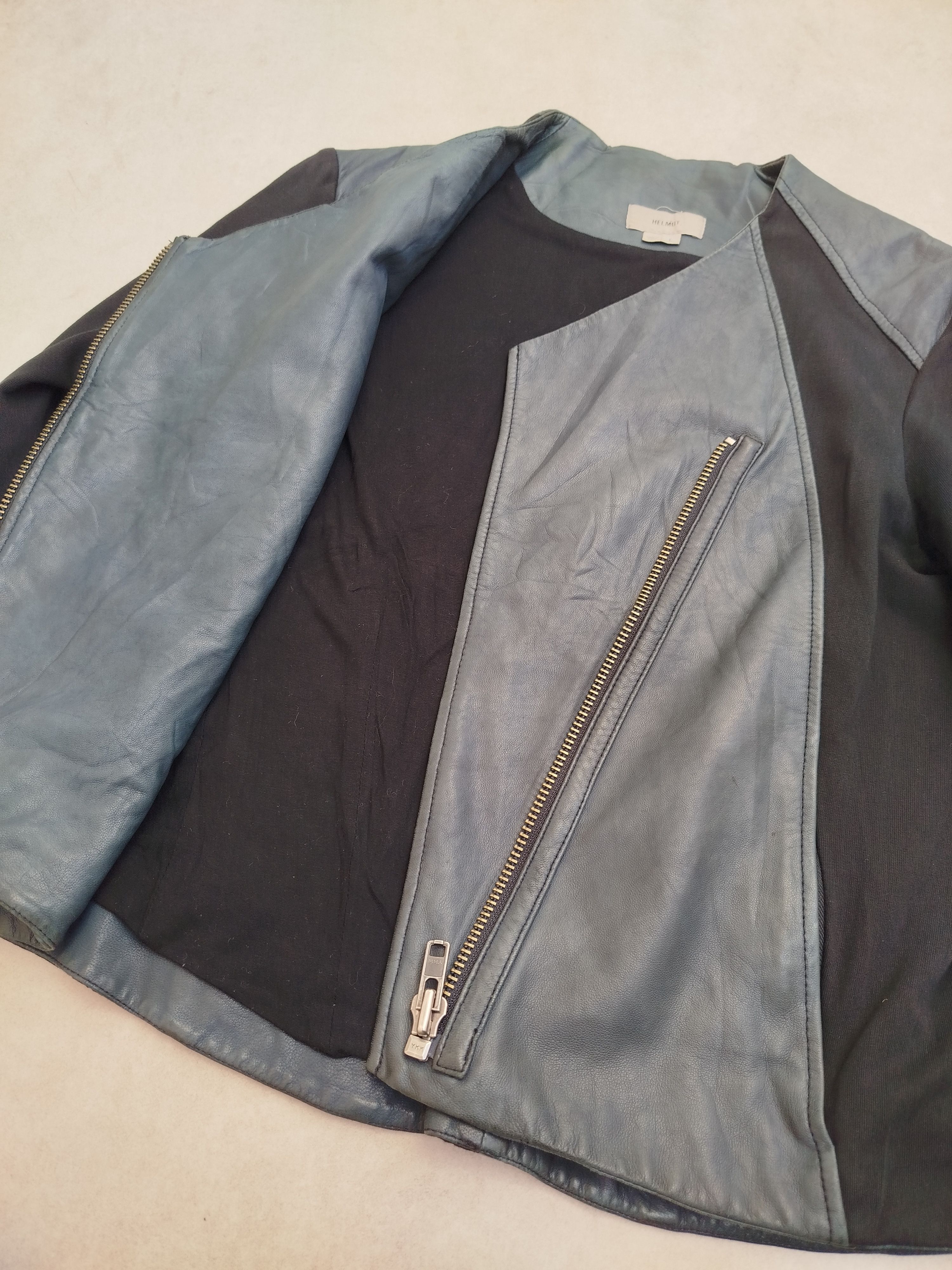 Helmut Lang Helmut Lang Side Zip Lamb Leather Black Motorcycle Jacket Size L / US 10 / IT 46 - 5 Thumbnail