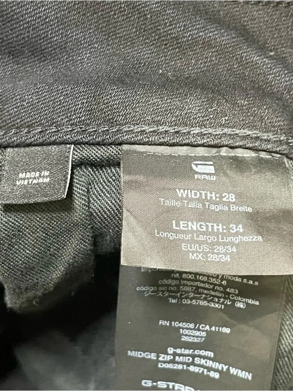 G-Star G-Star RAW Midge Zip Mid Skinny Jeans navy Denim W28 L34 Size 28" / US 6 / IT 42 - 7 Thumbnail