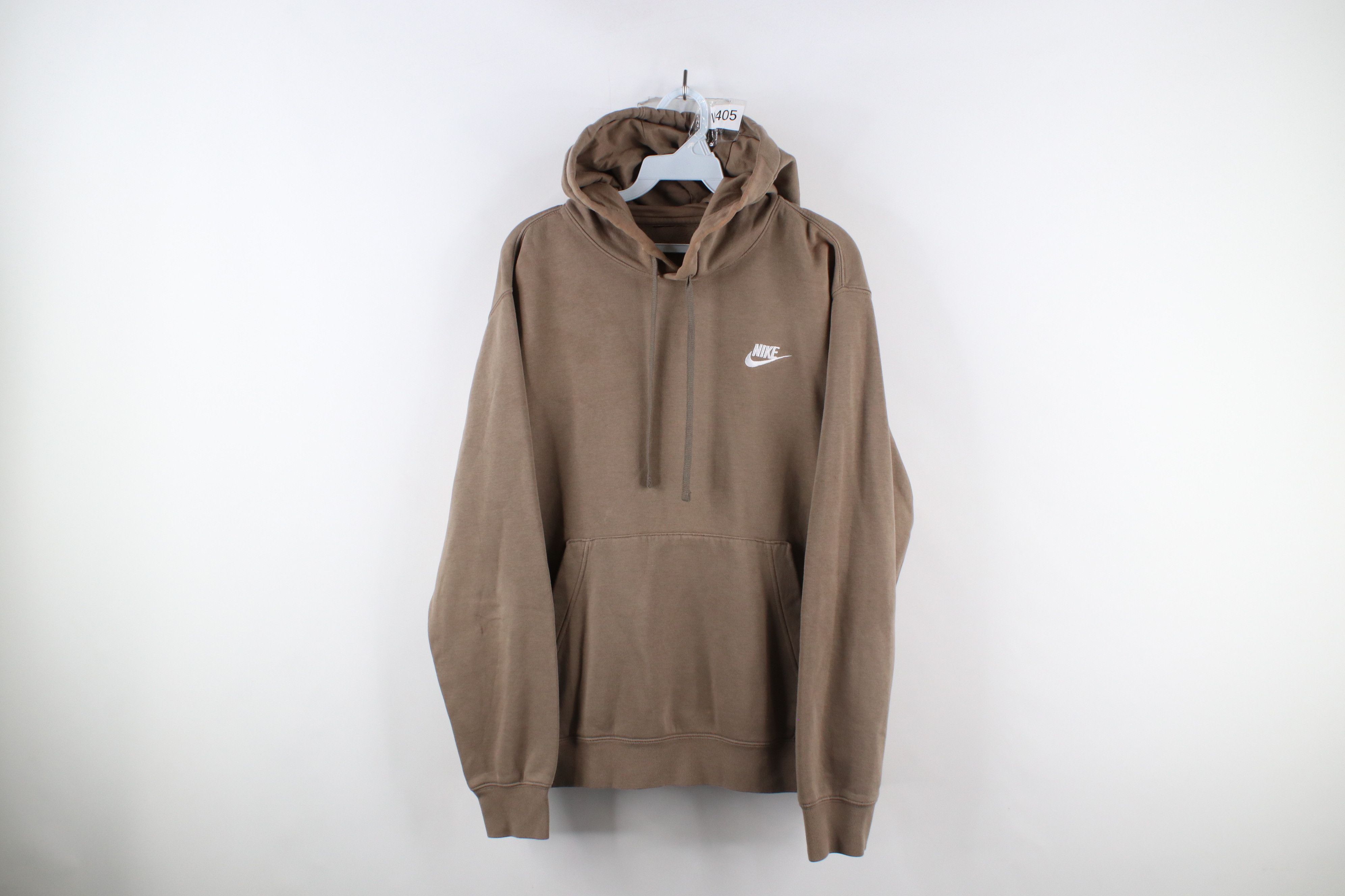 Vintage Nike Travis Scott Mini Swoosh Hoodie Beige Brown