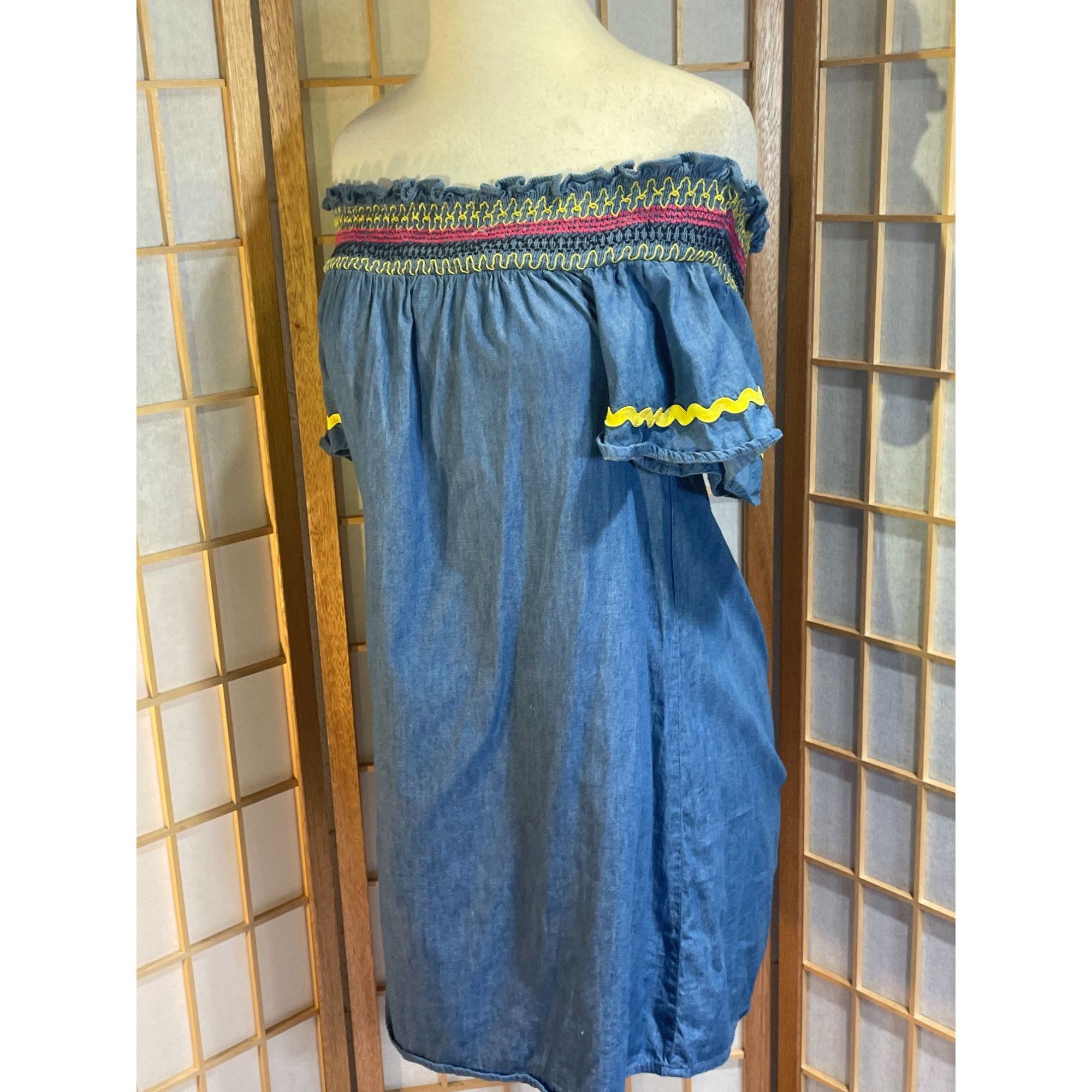 Anthropologie Anthro Flying Tomato Sm Chambray Minidress Size S / US 4 / IT 40 - 10 Thumbnail