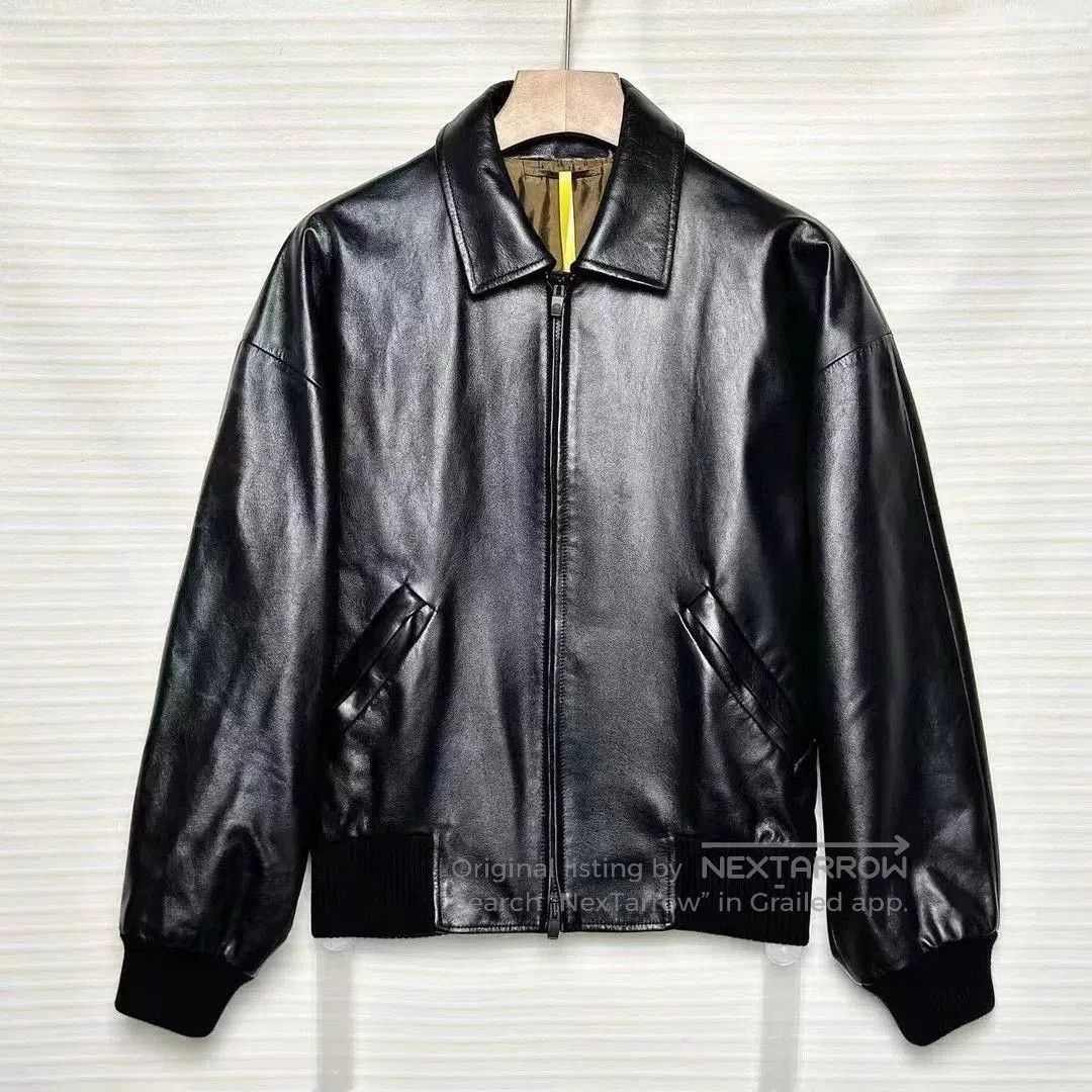 FOG FOG x EZ Logo Embossed Leather Jacket. Size US S / EU 44-46 / 1 - 1 Thumbnail
