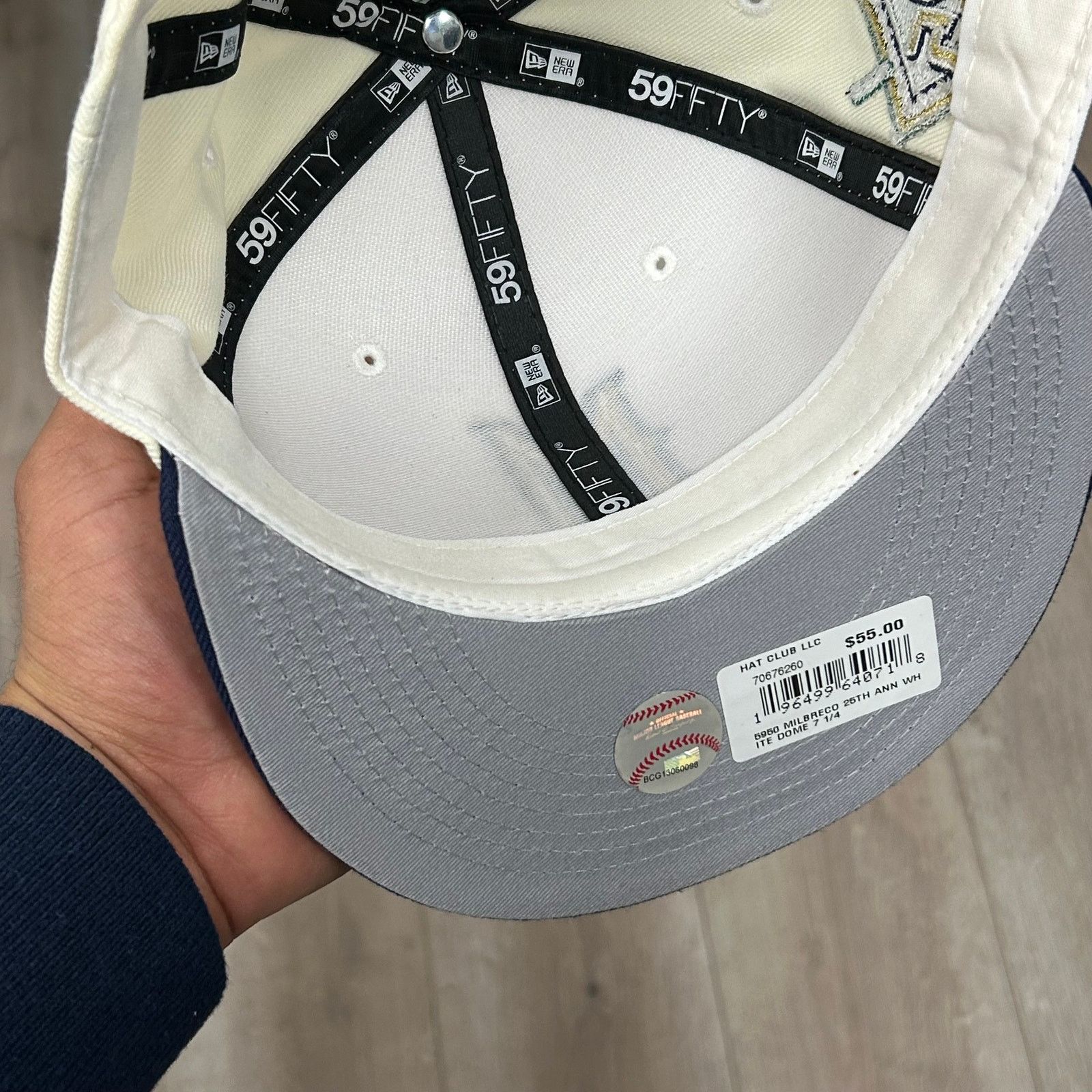 New Era New Era hat Milwaukee Brewers 25th anniversary Cap 7 1/4 Size ONE SIZE - 6 Thumbnail