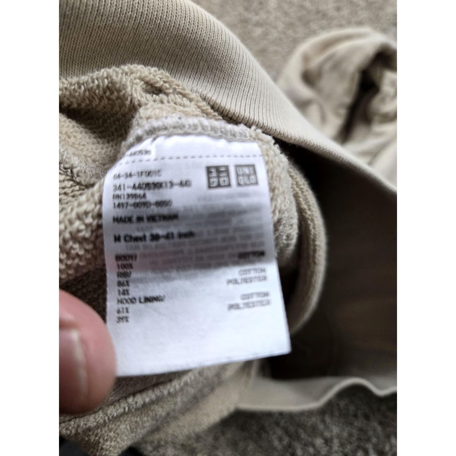 Uniqlo Uniqlo Hoodie Mens M Beige Pullover Sweatshirt Hooded Pockets Casual Long Sleeve Size US M / EU 48-50 / 2 - 5 Thumbnail