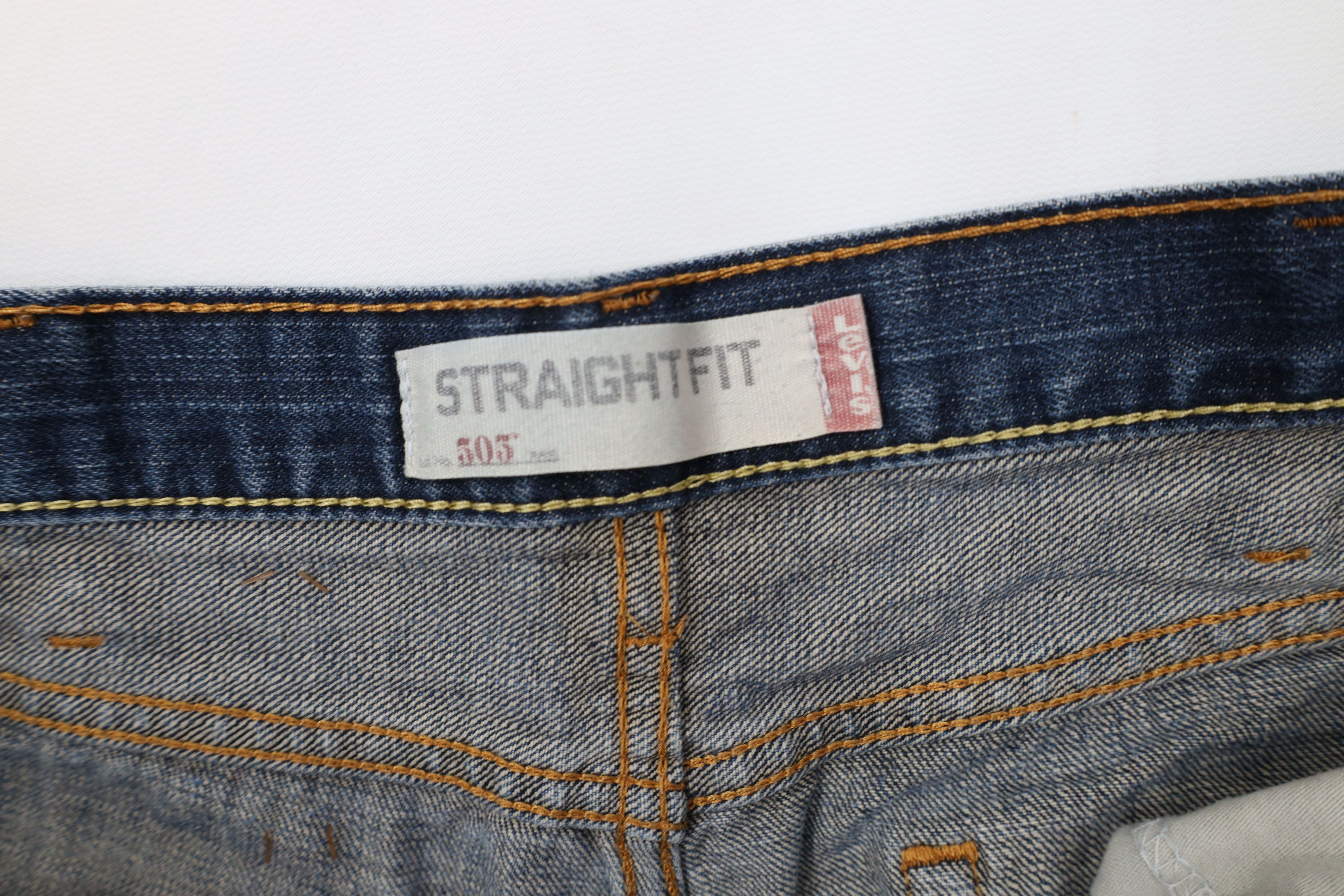 Levi's Vintage Y2K Levis 505 Fit Straight Leg Denim Jeans Blue Size US 38 / EU 54 - 8 Thumbnail
