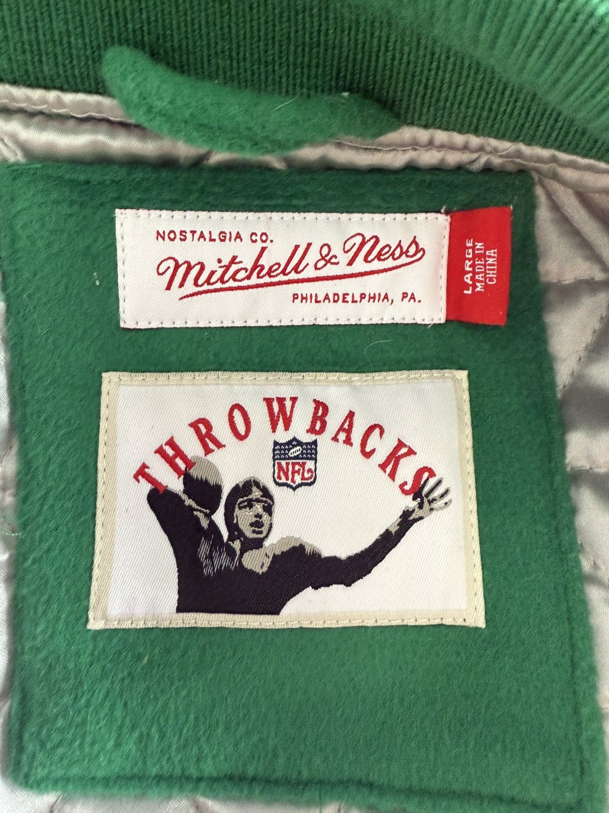 Mitchell & Ness Eagles Varsity Jacket Diana Mitchell and Ness - Size Large Size US L / EU 52-54 / 3 - 3 Thumbnail