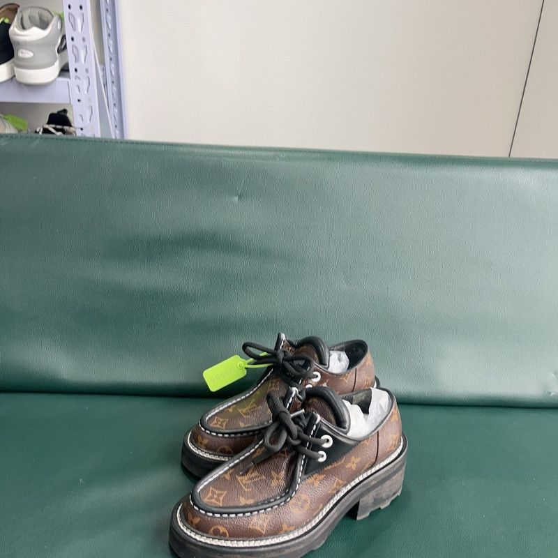 Louis Vuitton Louis Vuitton Beaubourg Monogram Brown Platform Shoes -2508 Size US 6 / IT 36 - 2 Thumbnail