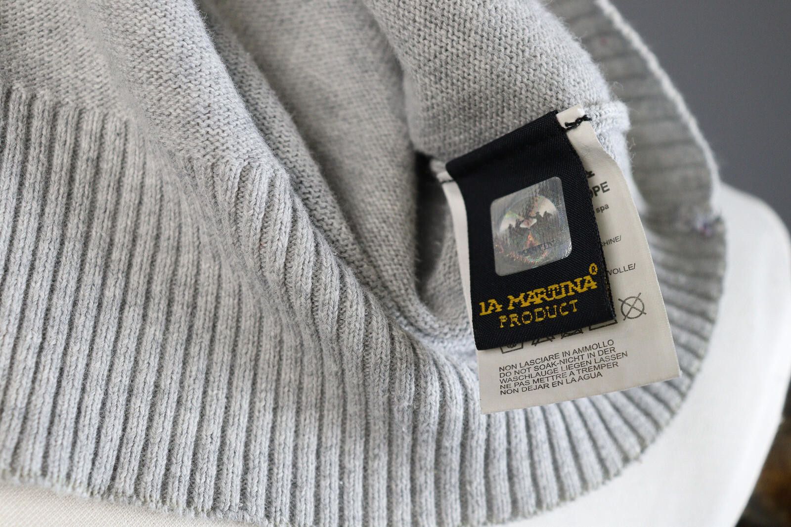 La Martina Men La Martina Buenos Aires Grey Cotton Sweater Size S Size US S / EU 44-46 / 1 - 9 Thumbnail