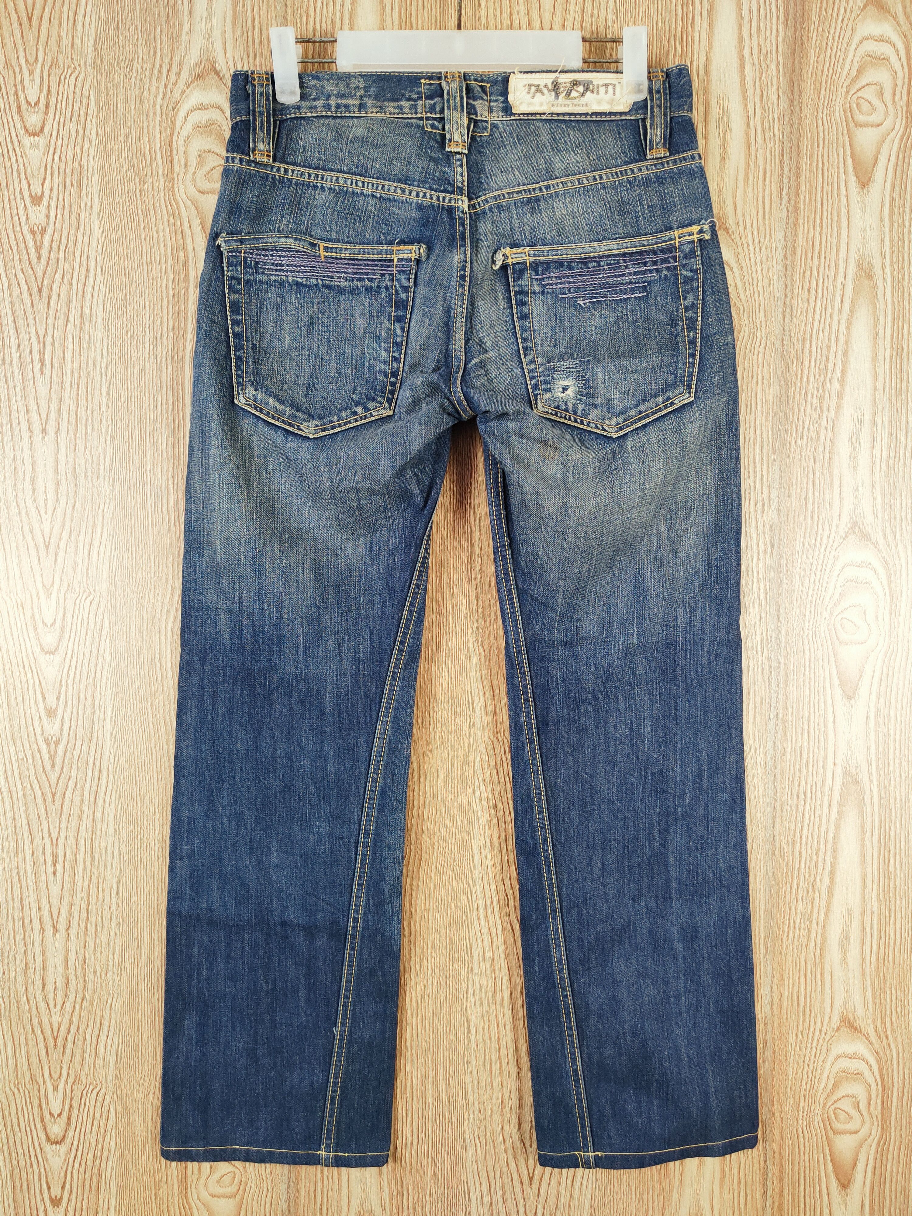 Taverniti Taverniti Dark Blue Distressed Ripped Jeans #W387 Size 28" / US 6 / IT 42 - 8 Thumbnail