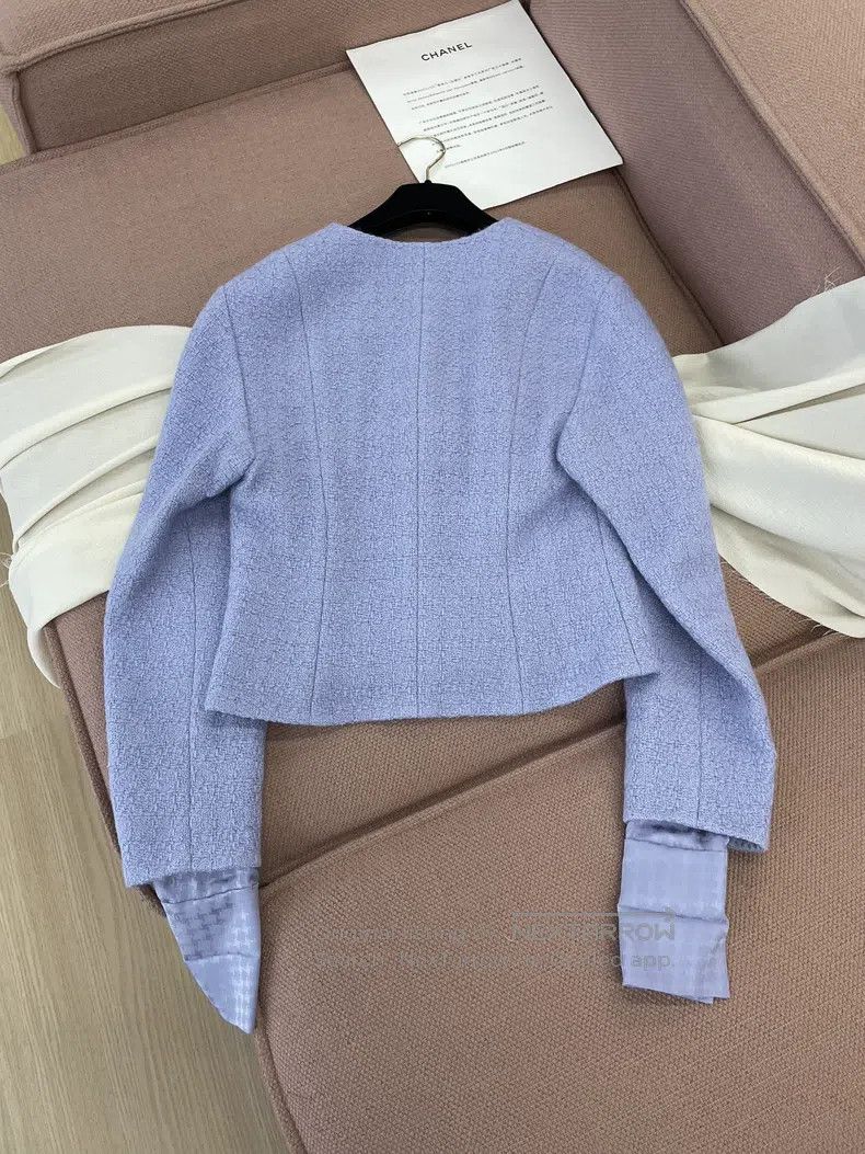 Chanel Chanel Manchester series purple V-neck tweed jacket Size XS / US 0-2 / IT 36-38 - 2 Thumbnail