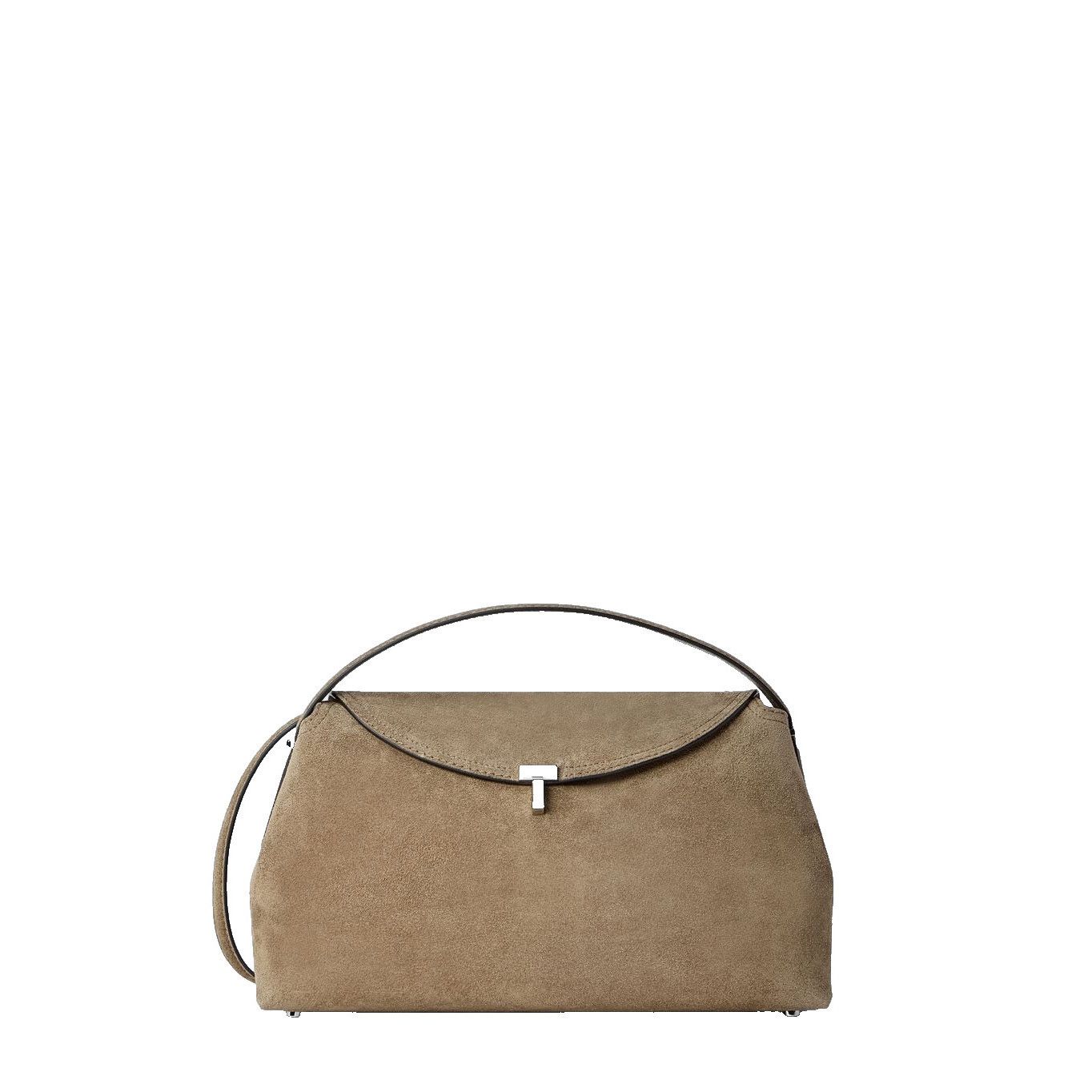 Toteme TOTEME T-lock Brown Suede Top Handle Bag New & Authentic Size ONE SIZE - 1 Thumbnail