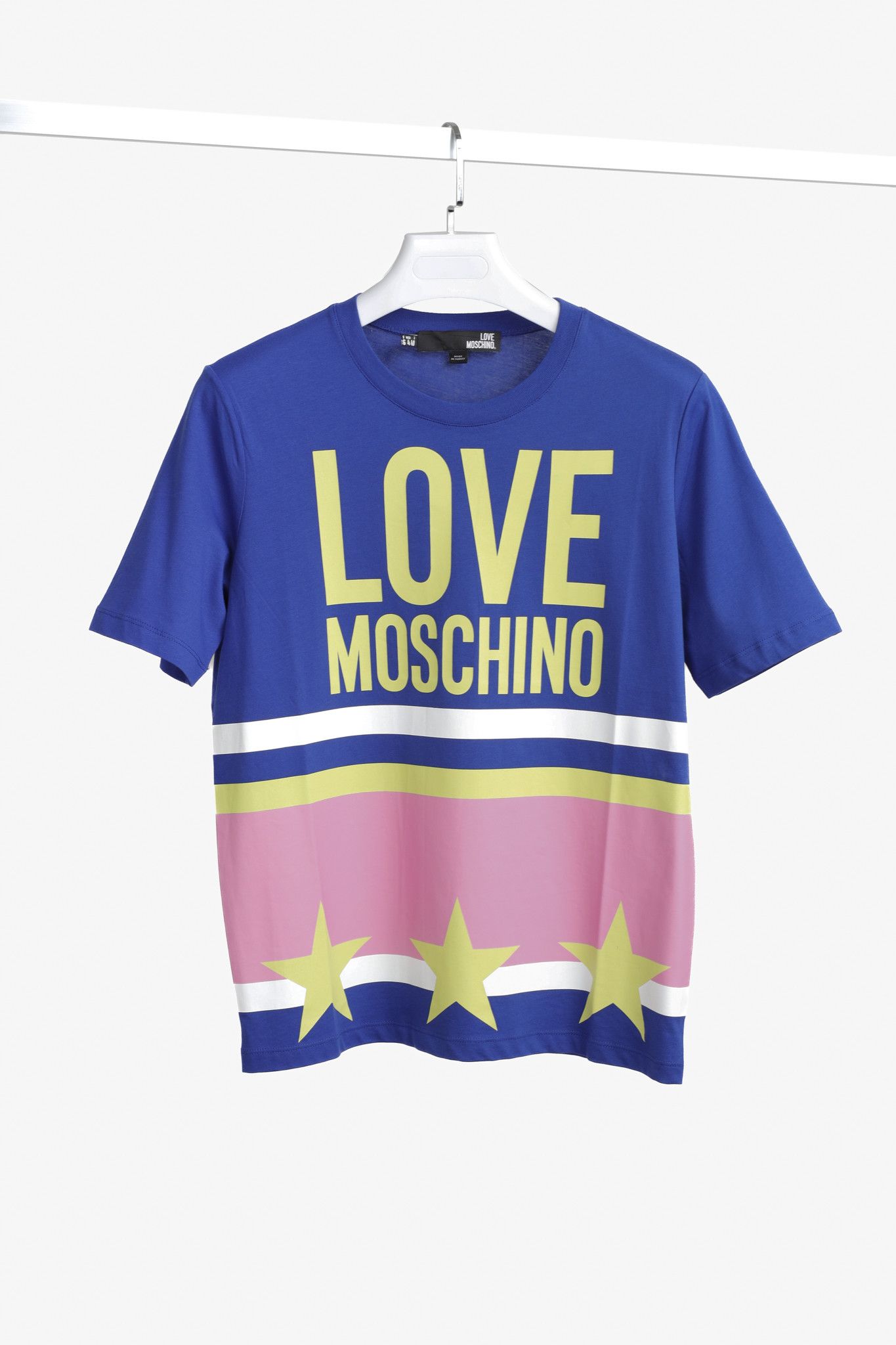 Love Moschino Love Moschino Blue Superhero Tee Size S / US 4 / IT 40 - 1 Thumbnail