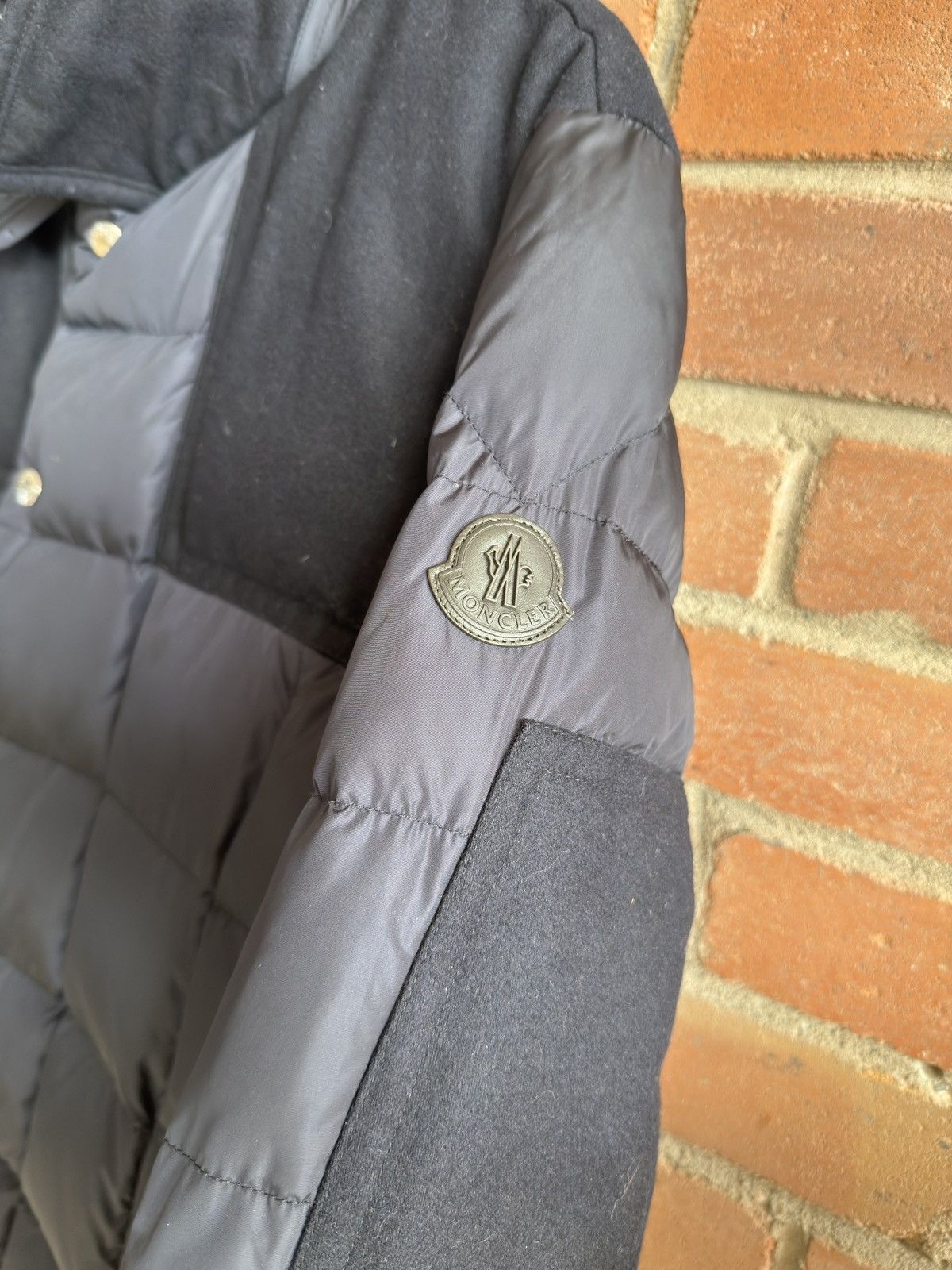 Moncler Moncler Navy Clovis Down Panelled Jacket Size US L / EU 52-54 / 3 - 3 Thumbnail