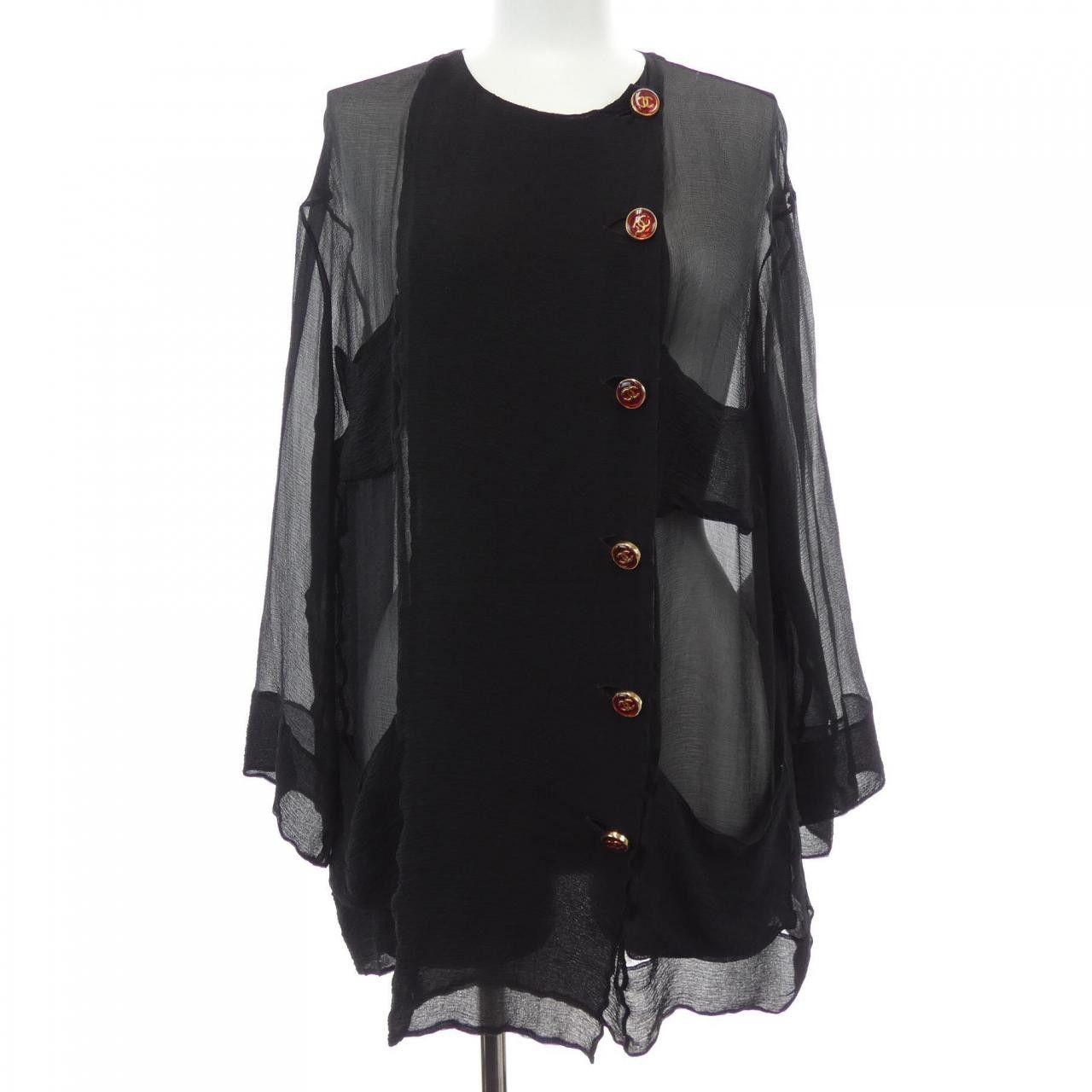 Chanel Chanel Chanel Silk Jacket Textile Outerwear P73993V20327 DUTY FREE for USA Size ONE SIZE - 1 Thumbnail