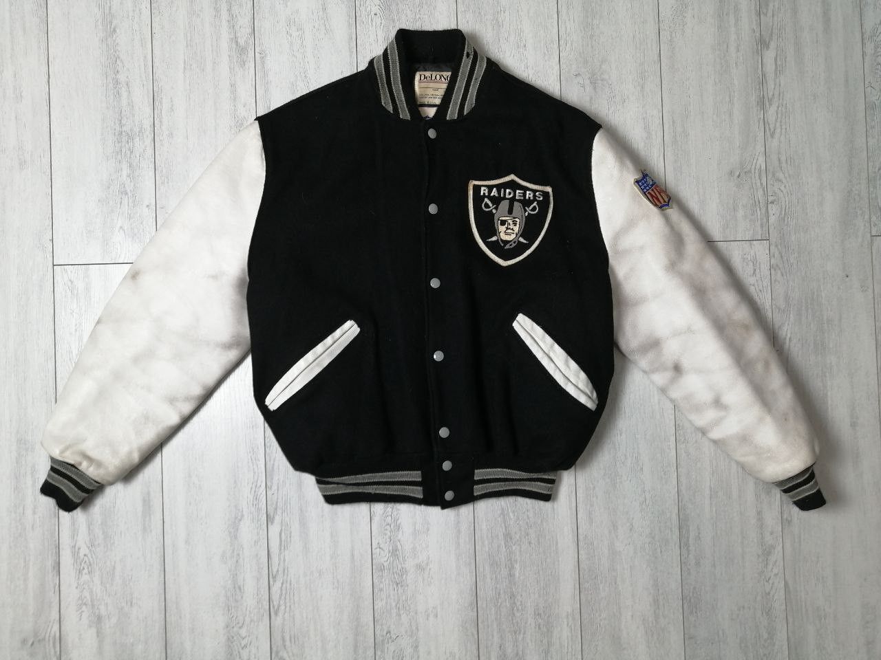 NFL NFL Oakland Raiders Wool Leather Varsity Jacket Size US S / EU 44-46 / 1 - 1 Thumbnail