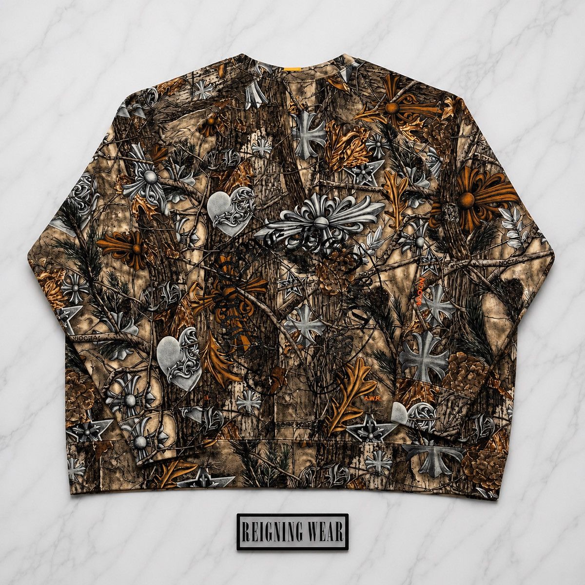 Chrome Hearts × Drake Chrome Hearts Nocta Drake Camo Horseshoe Crewneck Size US XXL / EU 58 / 5 - 2 Thumbnail