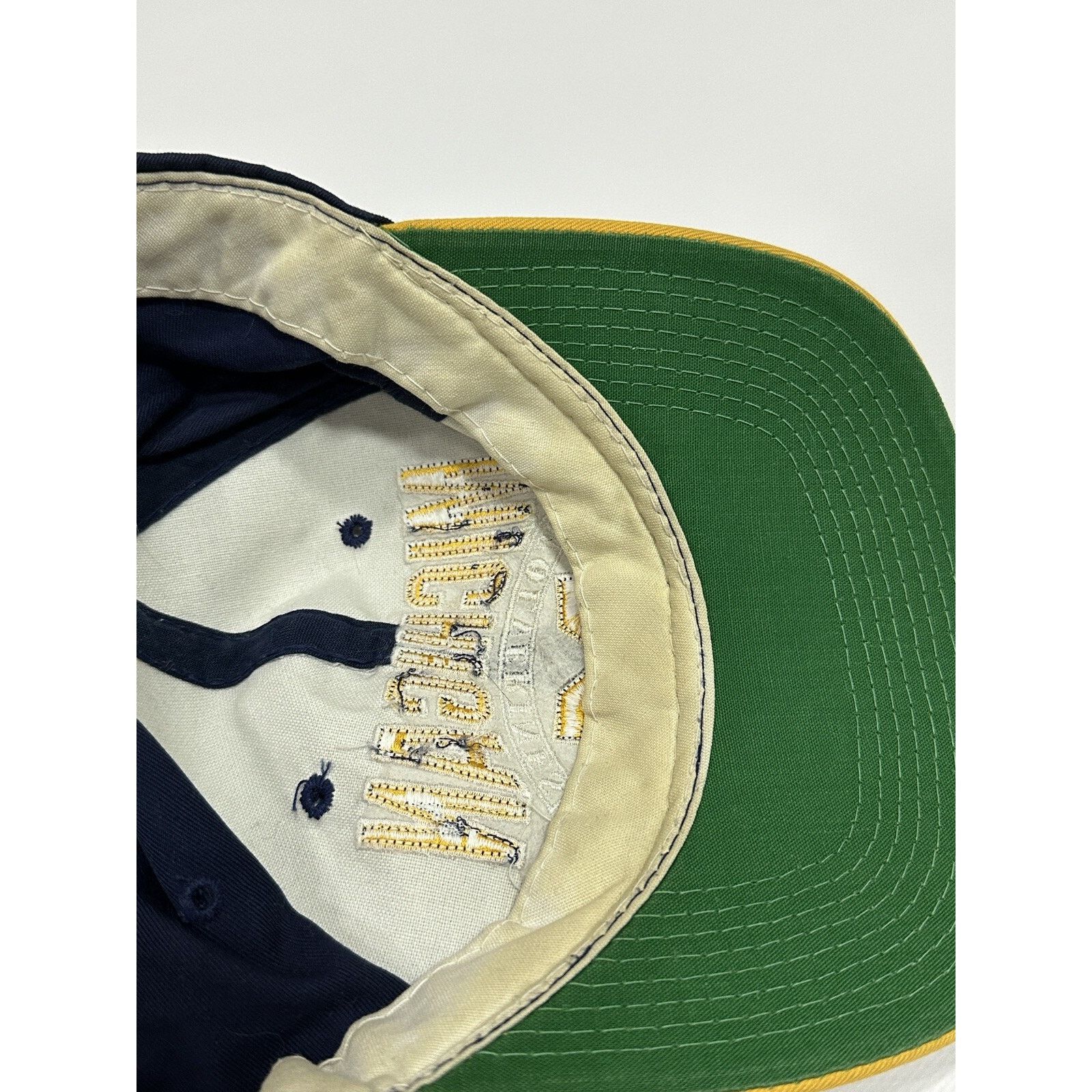 Vintage Vintage 90’s Michigan Wolverines American Football Cap Korea Size ONE SIZE - 7 Thumbnail