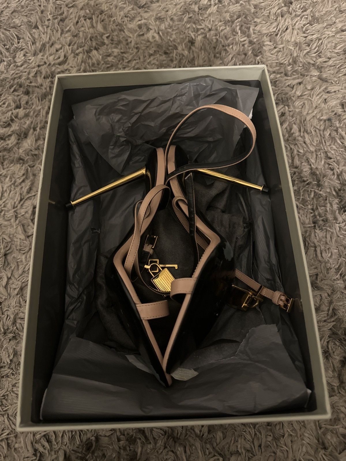 Tom Ford Tom ford 105 mm open padlock heel Size US 9 / IT 39 - 3 Thumbnail