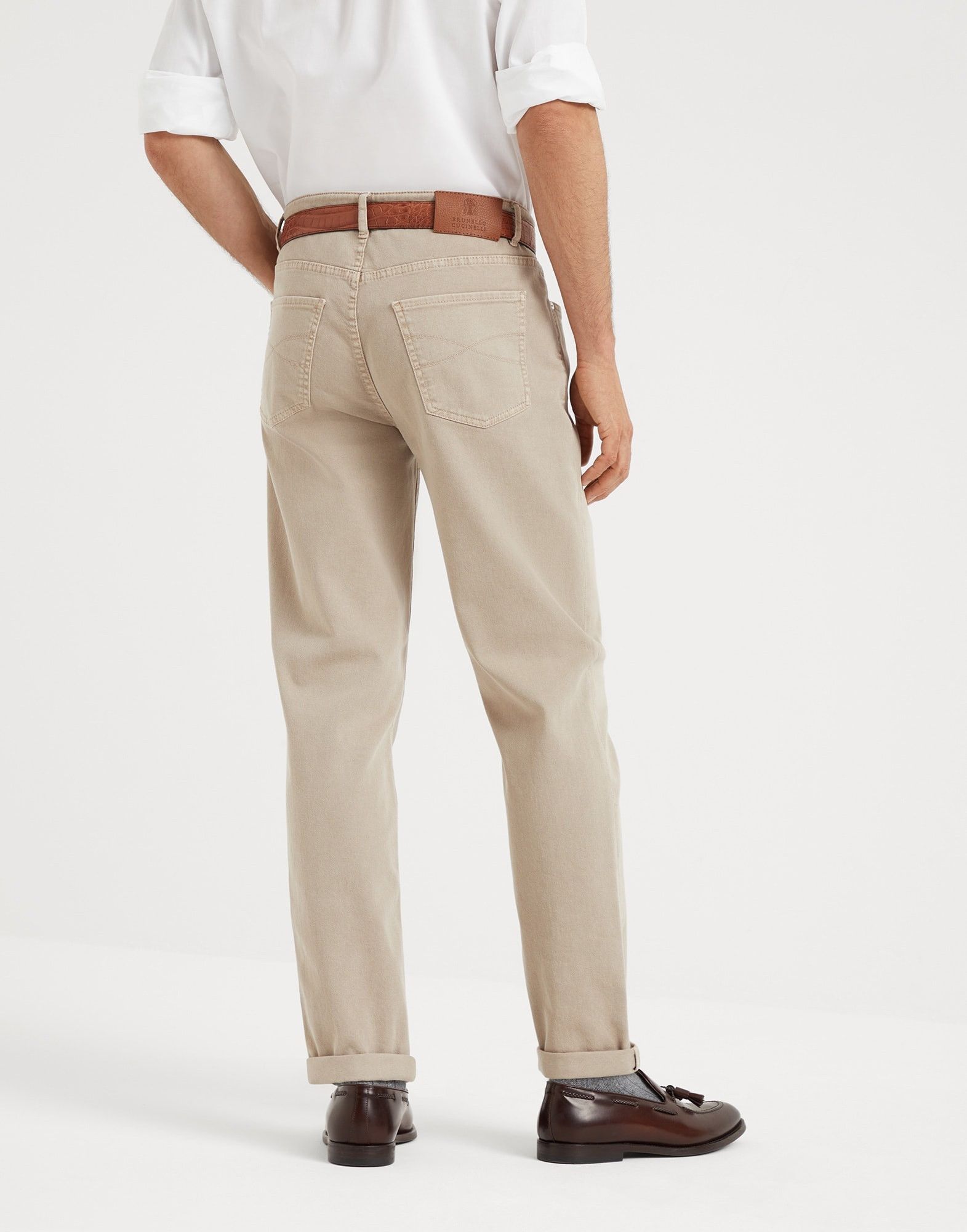 Brunello Cucinelli o1la1rc1a0925 Jeans Pants in Beige Size US 36 / EU 52 - 2 Thumbnail