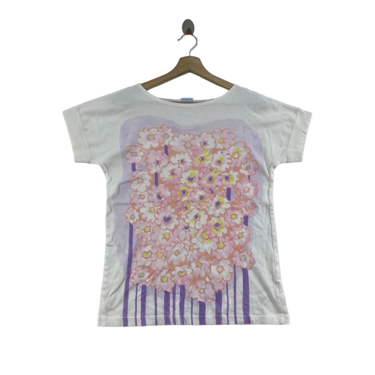 Tsumori Chisato TSUMORI CHISATO ROOM Japanese Brand Flowers Print White Size S / US 4 / IT 40 - 1 Thumbnail