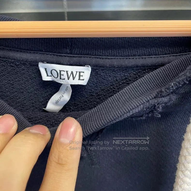 Loewe Loewe Distressed Fringe Logo Embroidered Hoodie Size US S / EU 44-46 / 1 - 4 Thumbnail