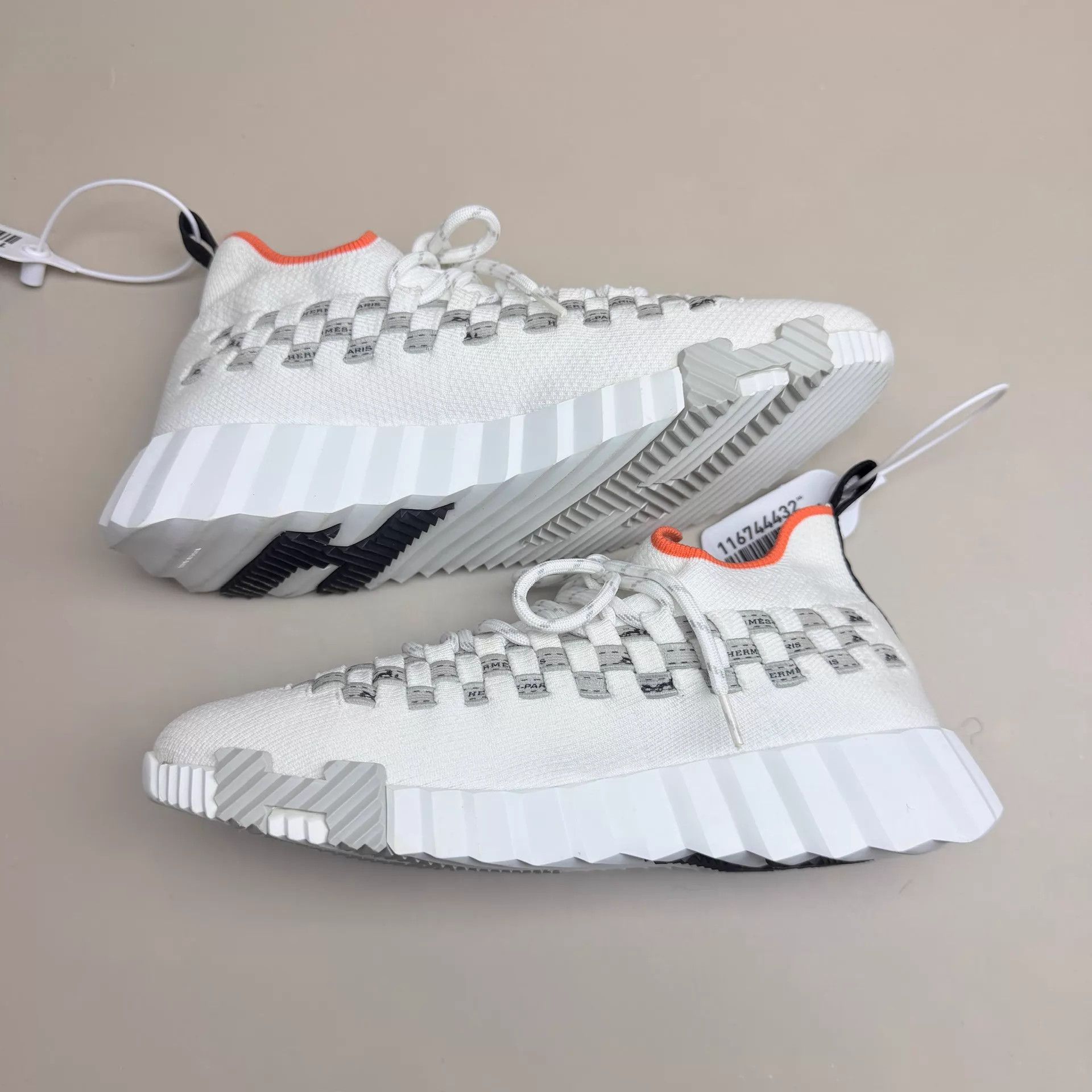 Hermes Hermes Black & White H Check Sneakers Size 37 99 New Size US 6.5 / IT 36.5 - 5 Thumbnail