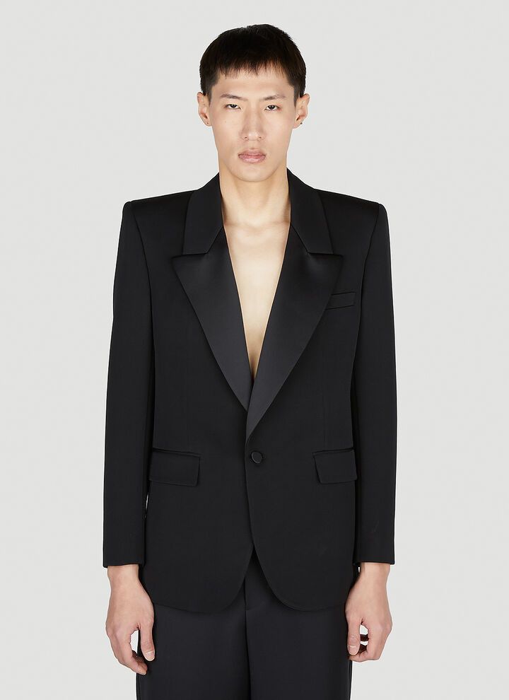 Saint Laurent Paris o1bcso1str0924 Tuxedo Jacket in Black Size US XS / EU 42 / 0 - 1 Thumbnail