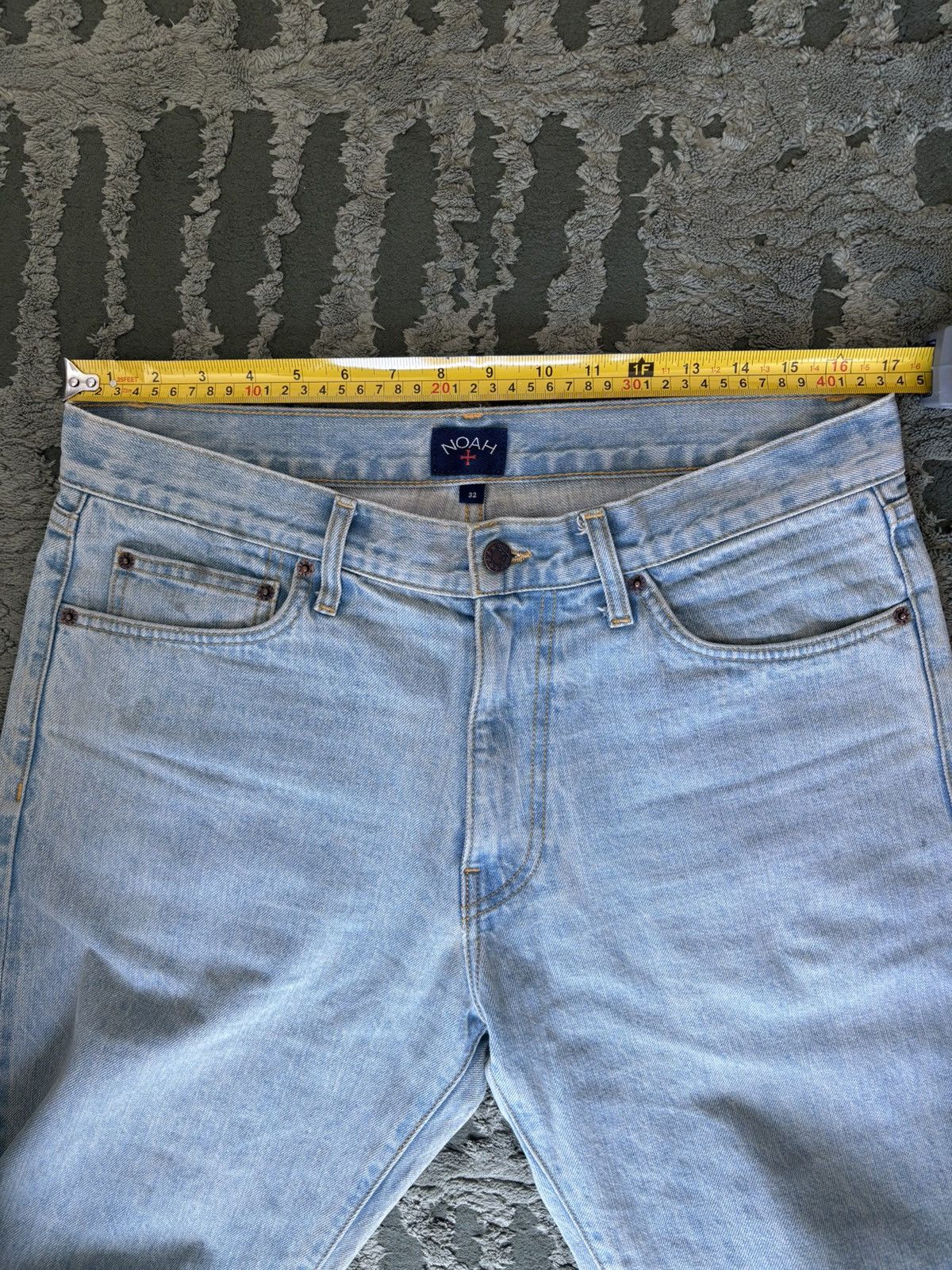 Noah Made In USA Light Blue Stonewash Selvedge Five Pocket Denim Size US 32 / EU 48 - 15 Thumbnail