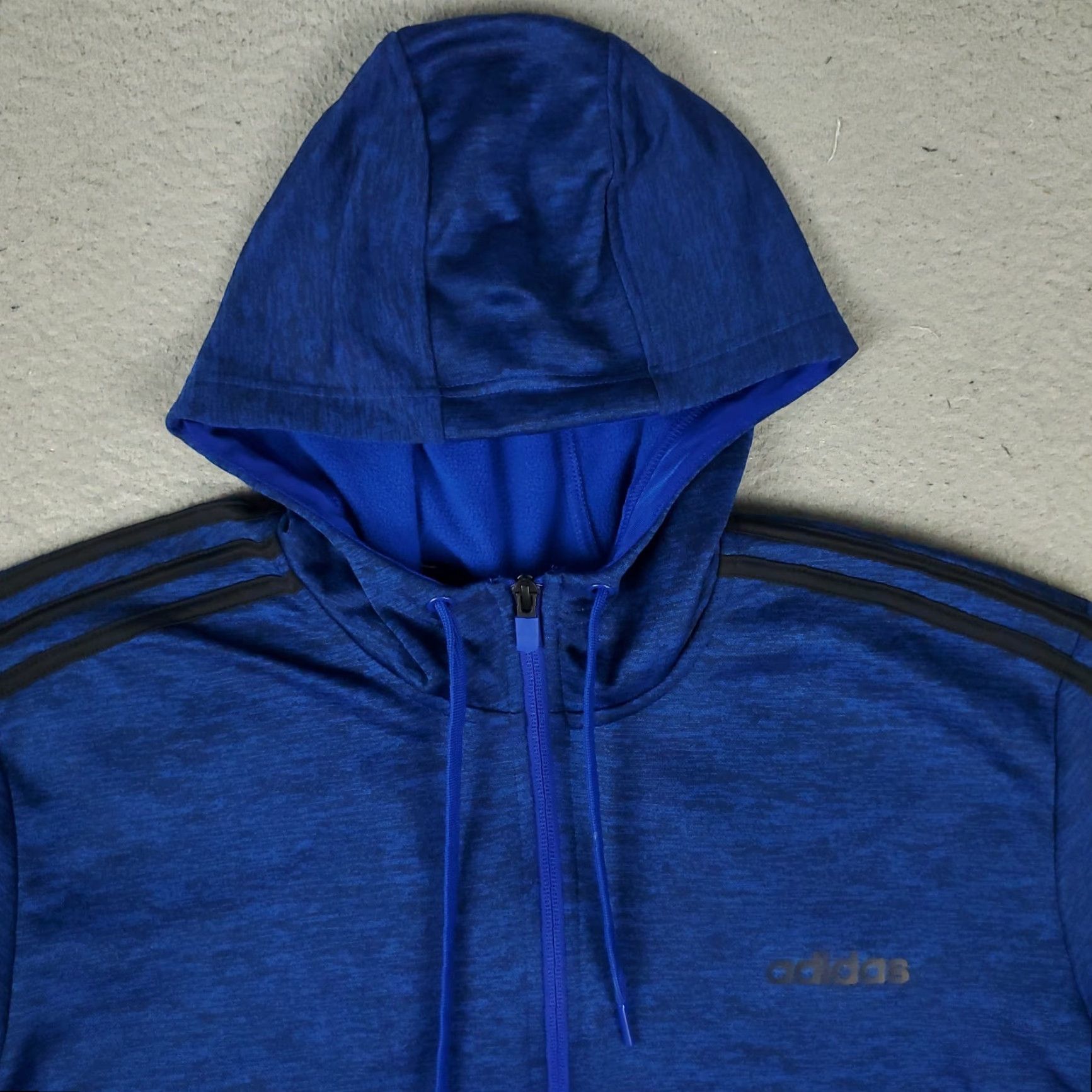 Adidas Adidas Hoodie Mens XL Blue Full Zip Up Sweatshirt Size US XL / EU 56 / 4 - 2 Thumbnail