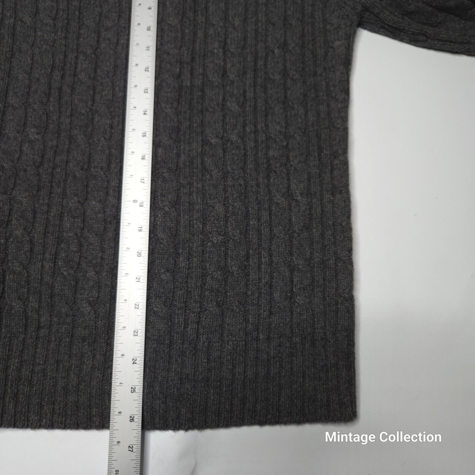 G-Star GSTAR CORRECT LINE GRAY WOOL BORRE SHAWL CARDIGAN CABLE KNIT Size US M / EU 48-50 / 2 - 14 Thumbnail