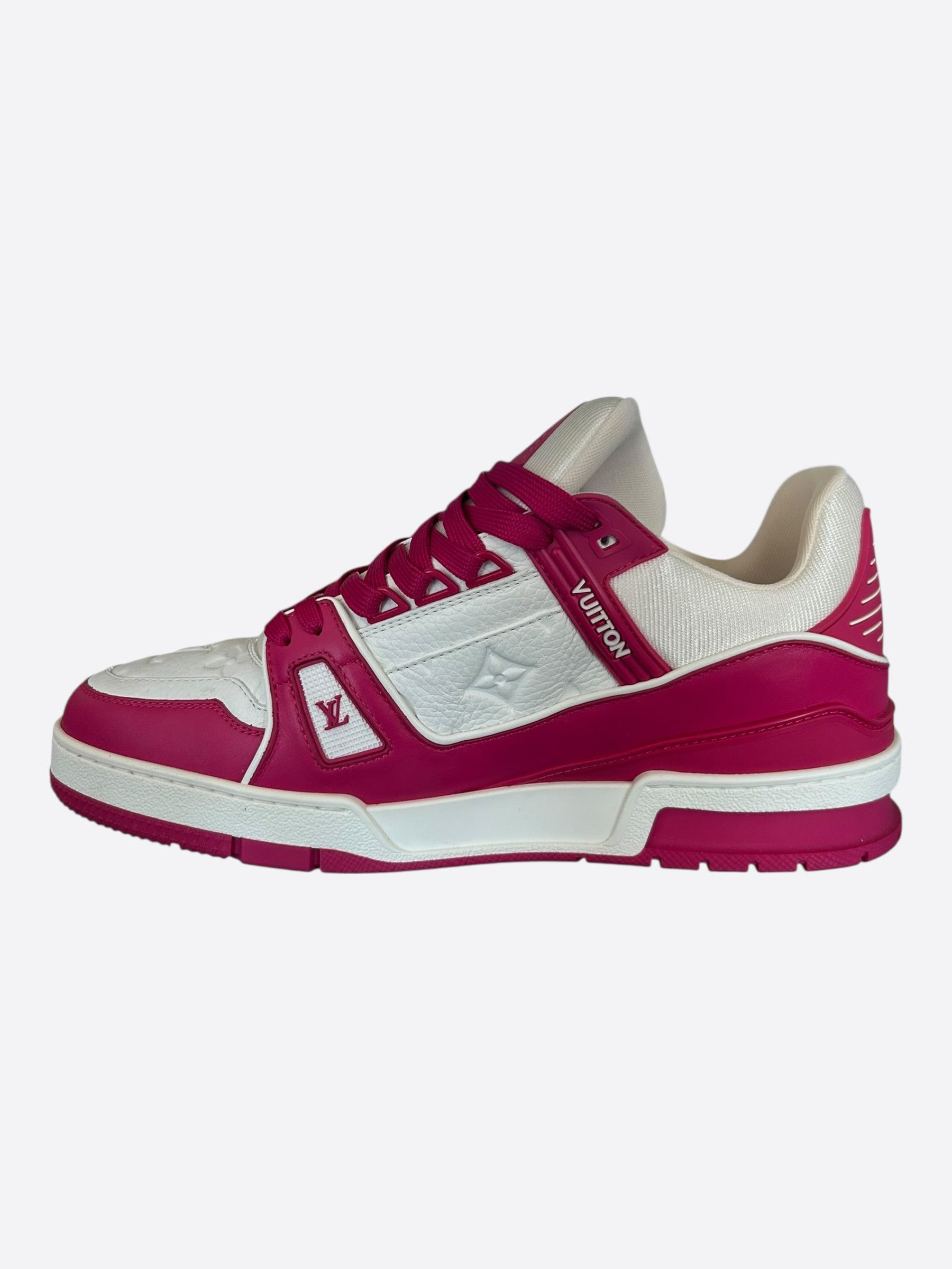 Louis Vuitton Louis Vuitton Pink & White Monogram Trainers Size US 9.5 / EU 42-43 - 6 Thumbnail