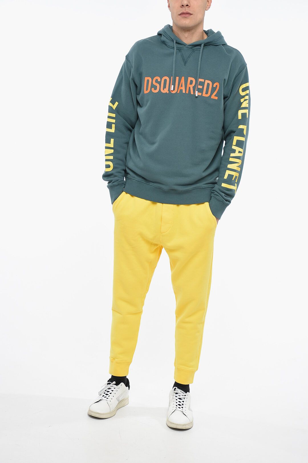 Dsquared2 og1mm0424 One Life One Planet Olop Hoodie in Dark Green Size US XS / EU 42 / 0 - 4 Thumbnail