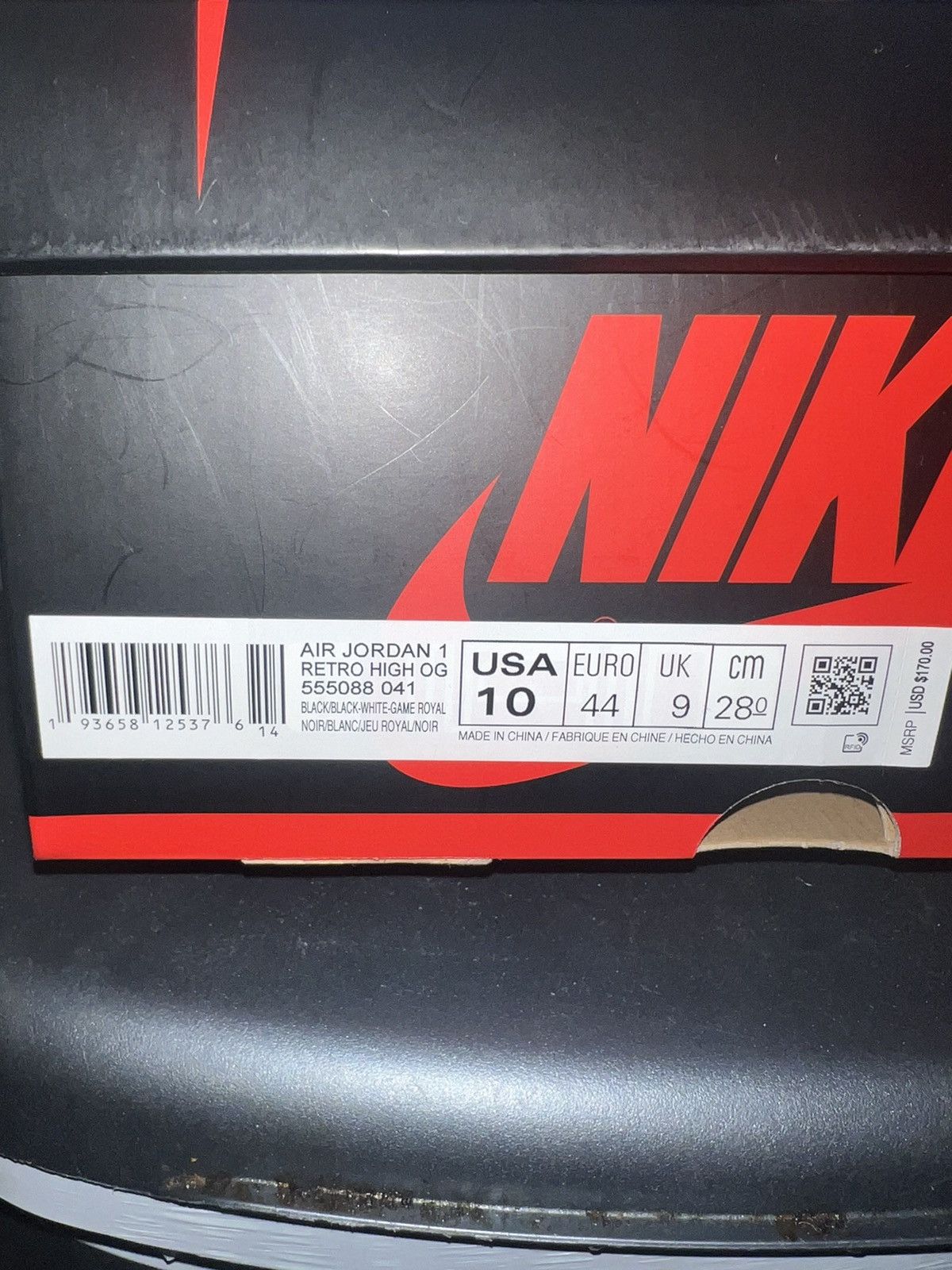 Jordan Brand 2020 Jordan 1 Retro Royal Toe Size US 10 / EU 43 - 5 Thumbnail