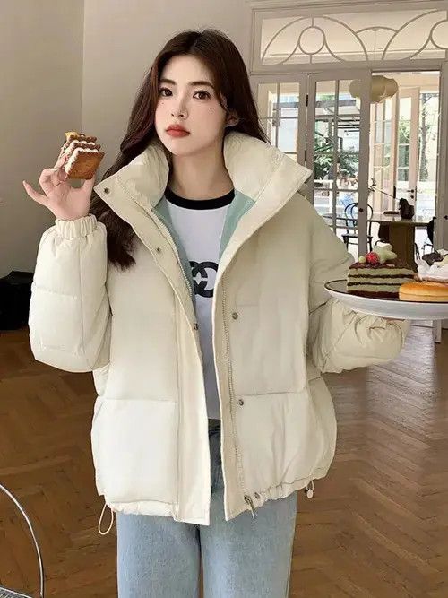 Japanese Brand Zoki Streetwear Thick Warm Parkas Women Fashion Patchwork Size ONE SIZE - 5 Thumbnail