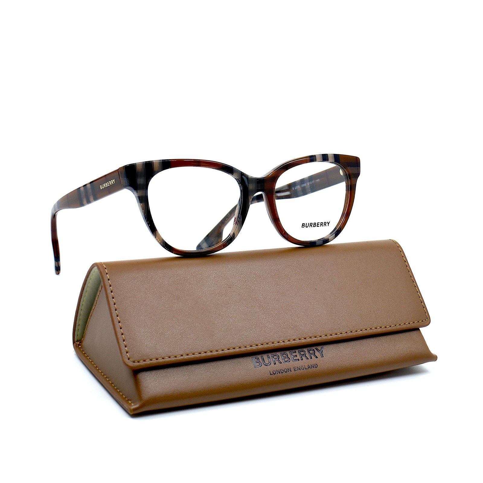 Burberry NEW BURBERRY BE2375 3966 CHECK BROWN EYEGLASSES FRAME Size ONE SIZE - 1 Thumbnail