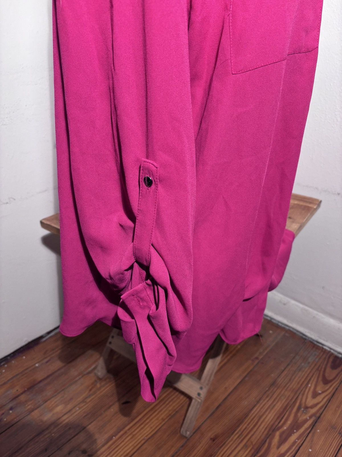 Avenue Avenue Zipper Pocket Button Front Blouse Size XXL / US 16-18 / IT 52-54 - 5 Thumbnail