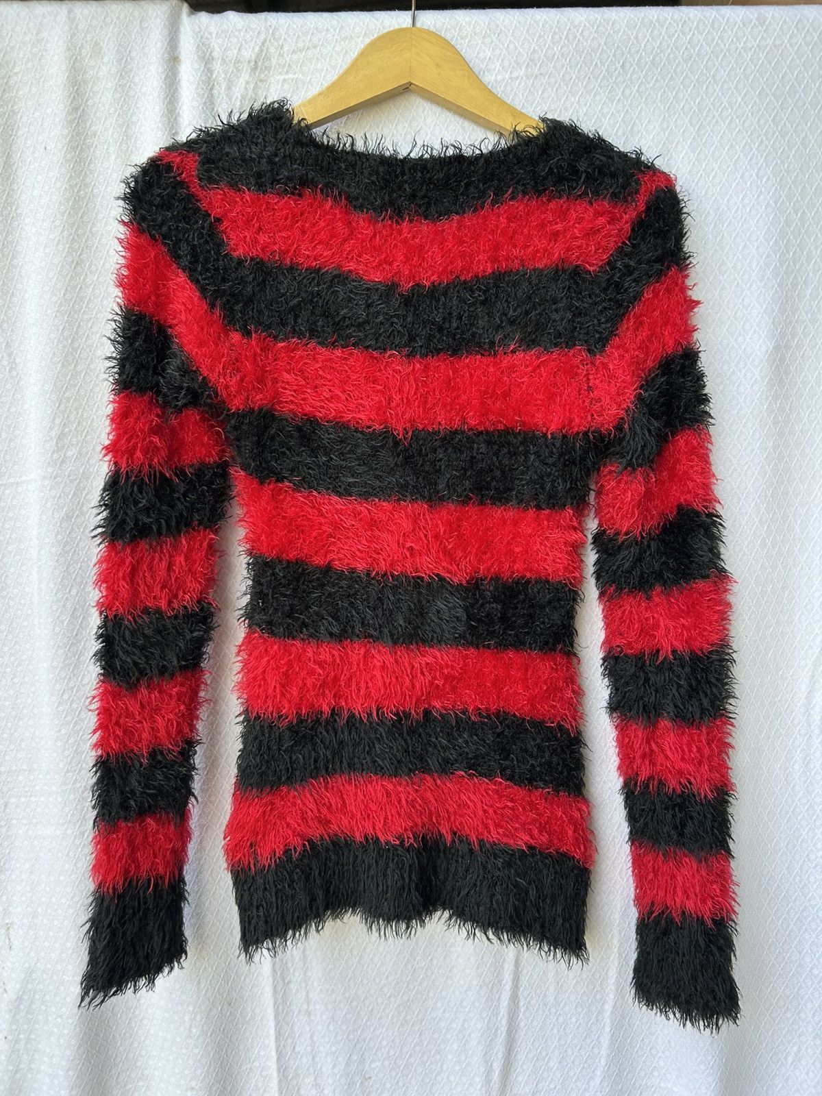 Japanese Brand Sharp shooter stripe mohair grunge knitted style Size US S / EU 44-46 / 1 - 3 Thumbnail