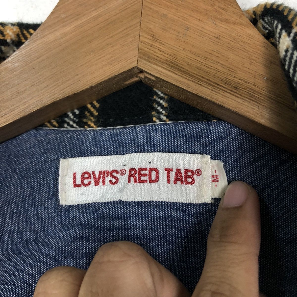 Japanese Brand 🔥Vintage Levi’s Red Tab Long Jacket Tartan Design Check Size US M / EU 48-50 / 2 - 17 Thumbnail