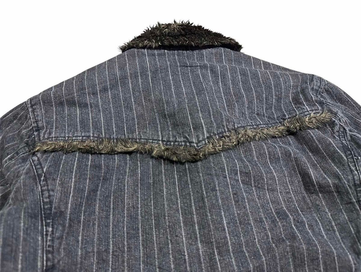 Japanese Brand 🔥Y2K Vintage Doghouse Fur Lined Field Jacket Striped Size US L / EU 52-54 / 3 - 6 Thumbnail